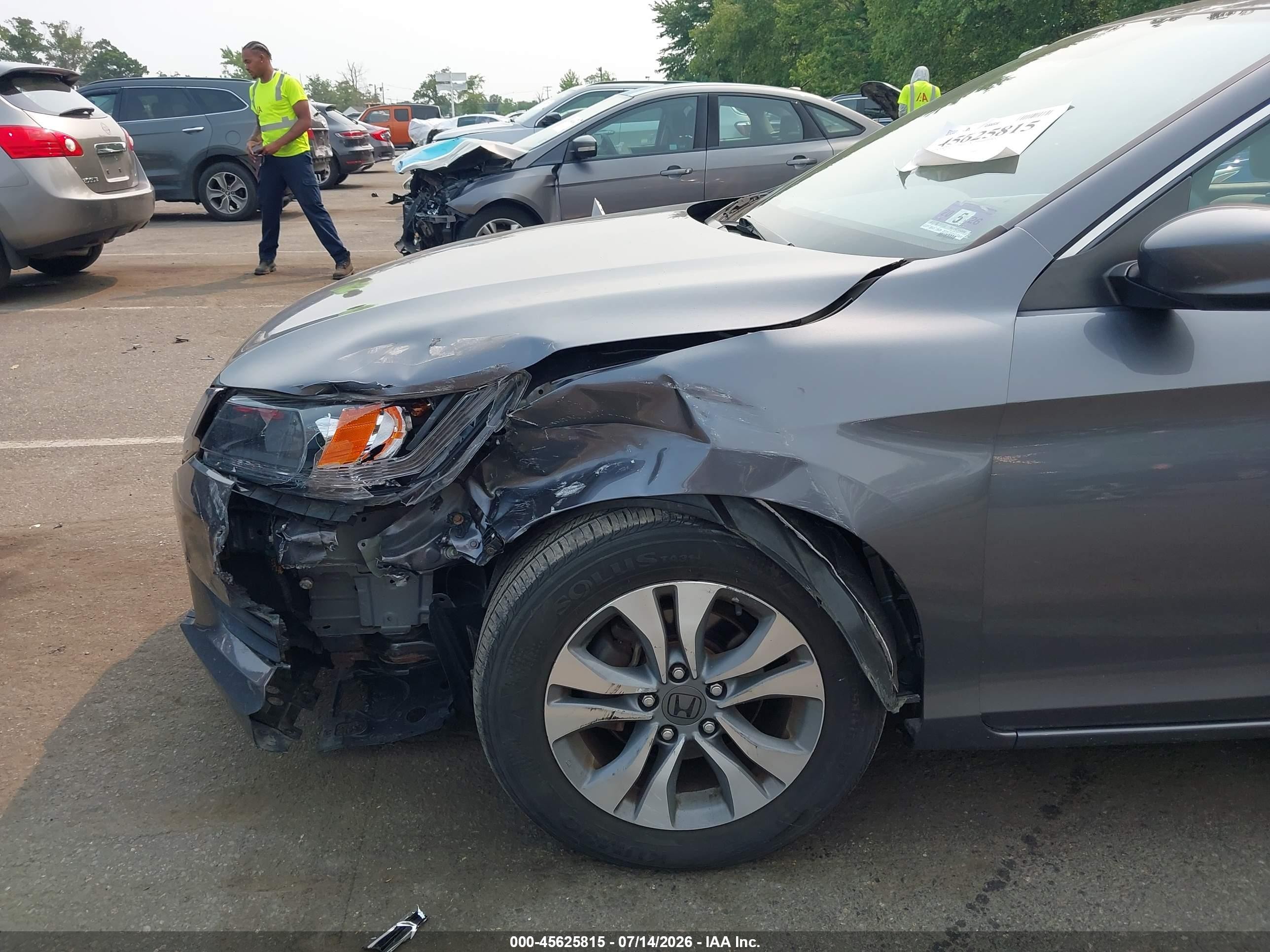 2013 Honda Accord Lx Gray vin: 1HGCR2F32DA268792