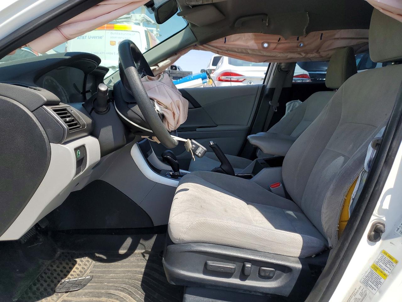 2013 Honda Accord Lx White vin: 1HGCR2F32DA803801