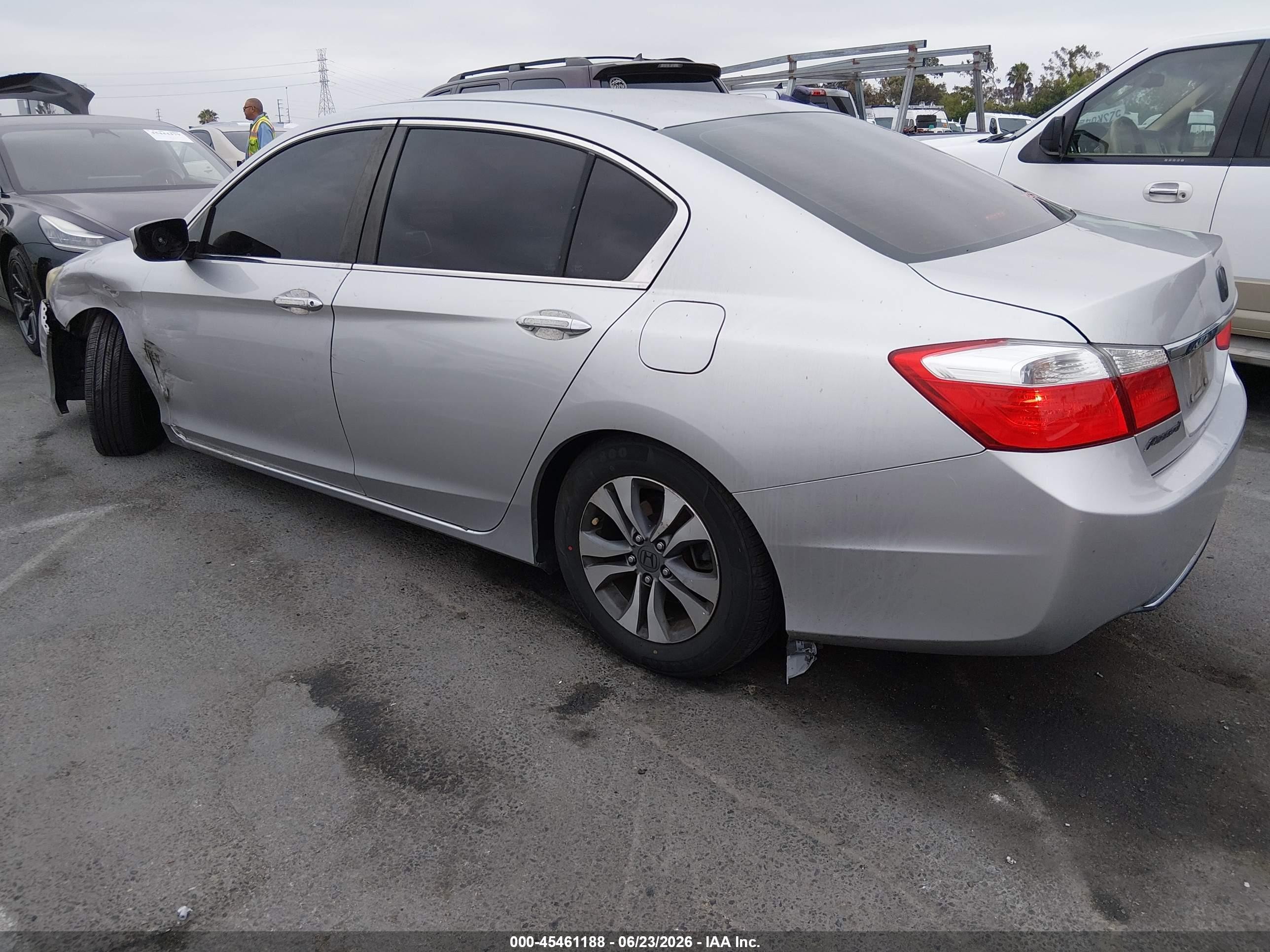 2014 Honda Accord Lx Gray vin: 1HGCR2F32EA014162