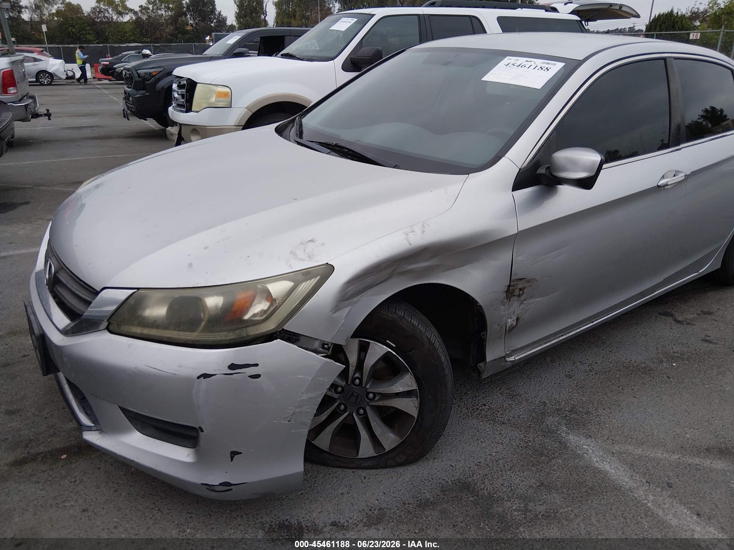 2014 Honda Accord Lx Gray vin: 1HGCR2F32EA014162