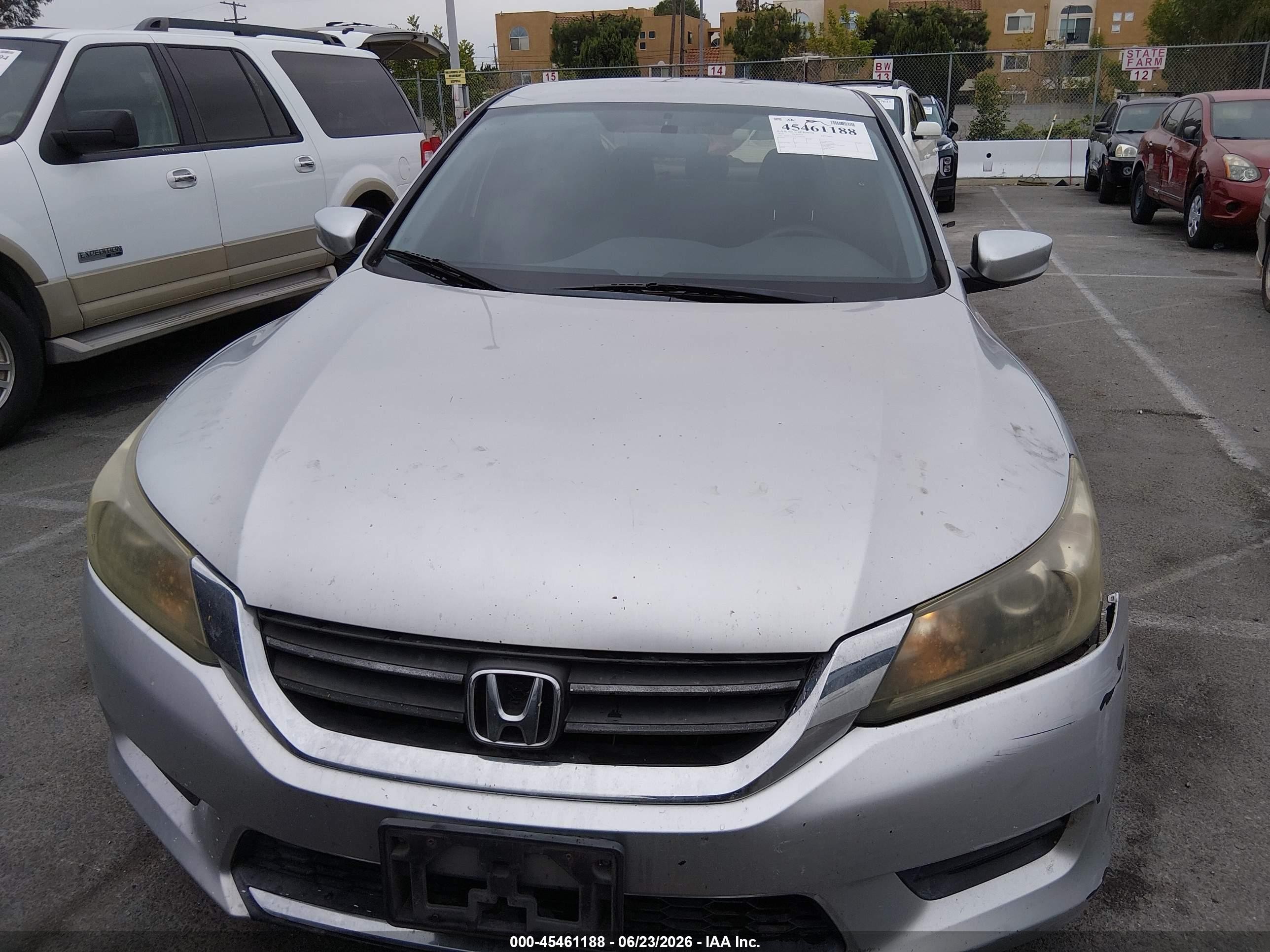 2014 Honda Accord Lx Gray vin: 1HGCR2F32EA014162