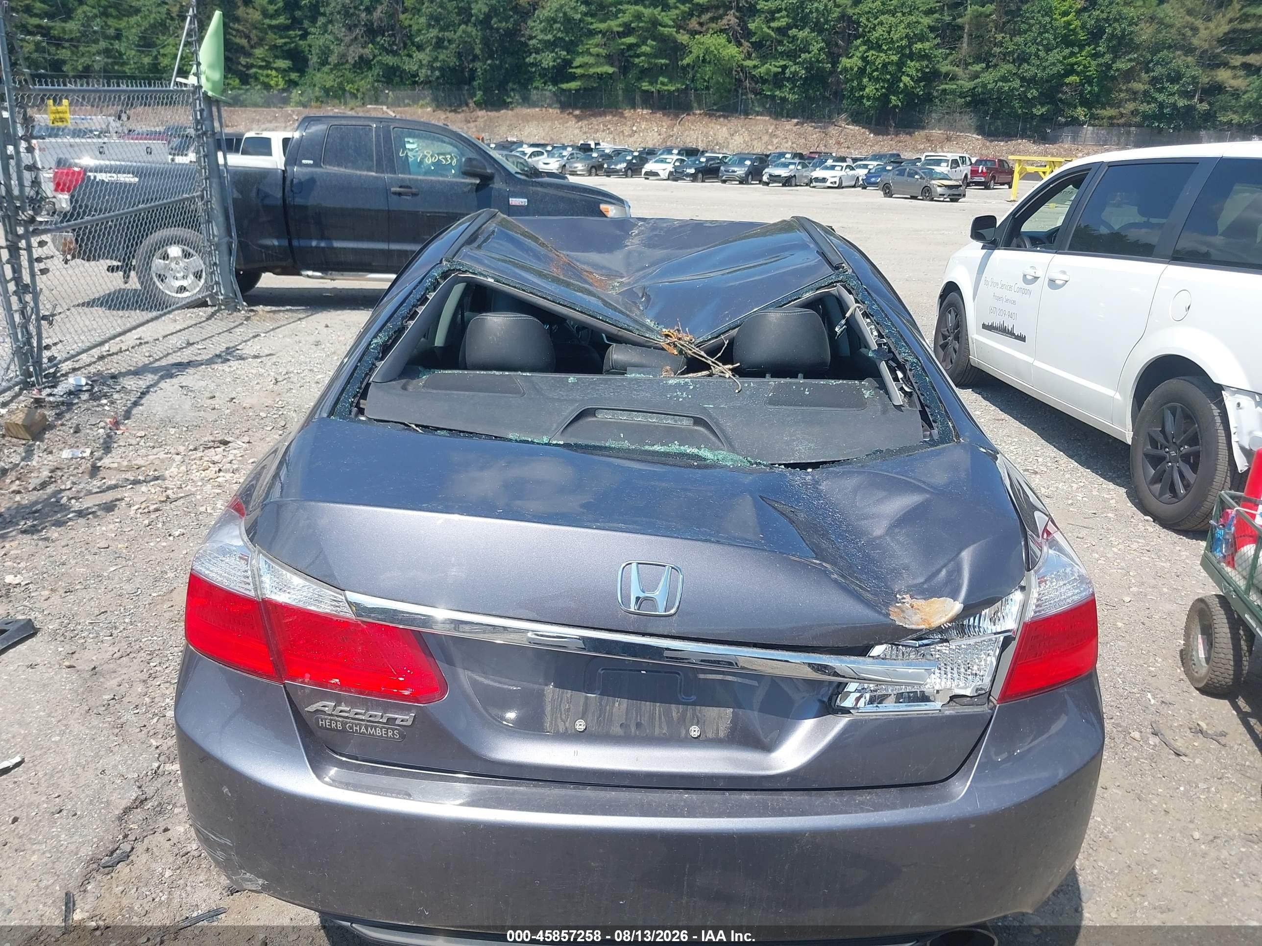 2014 Honda Accord Lx Gray vin: 1HGCR2F32EA020107