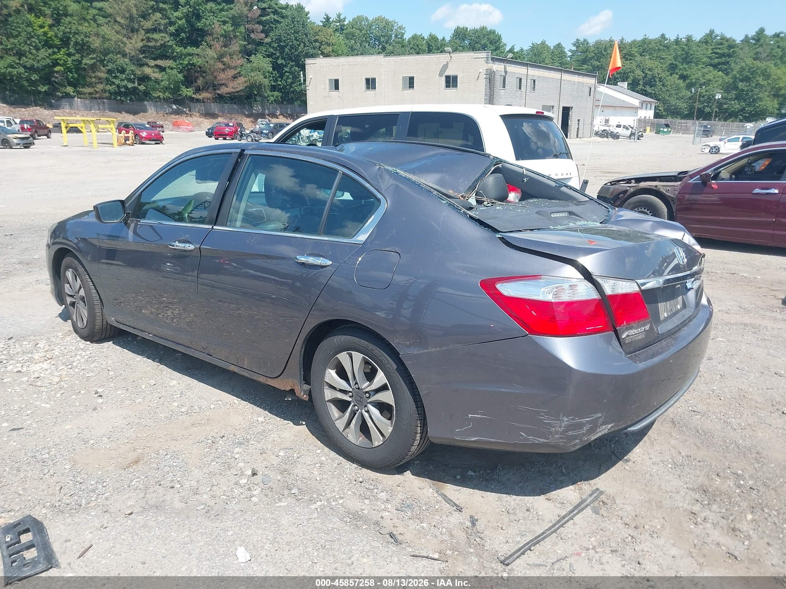 2014 Honda Accord Lx Gray vin: 1HGCR2F32EA020107