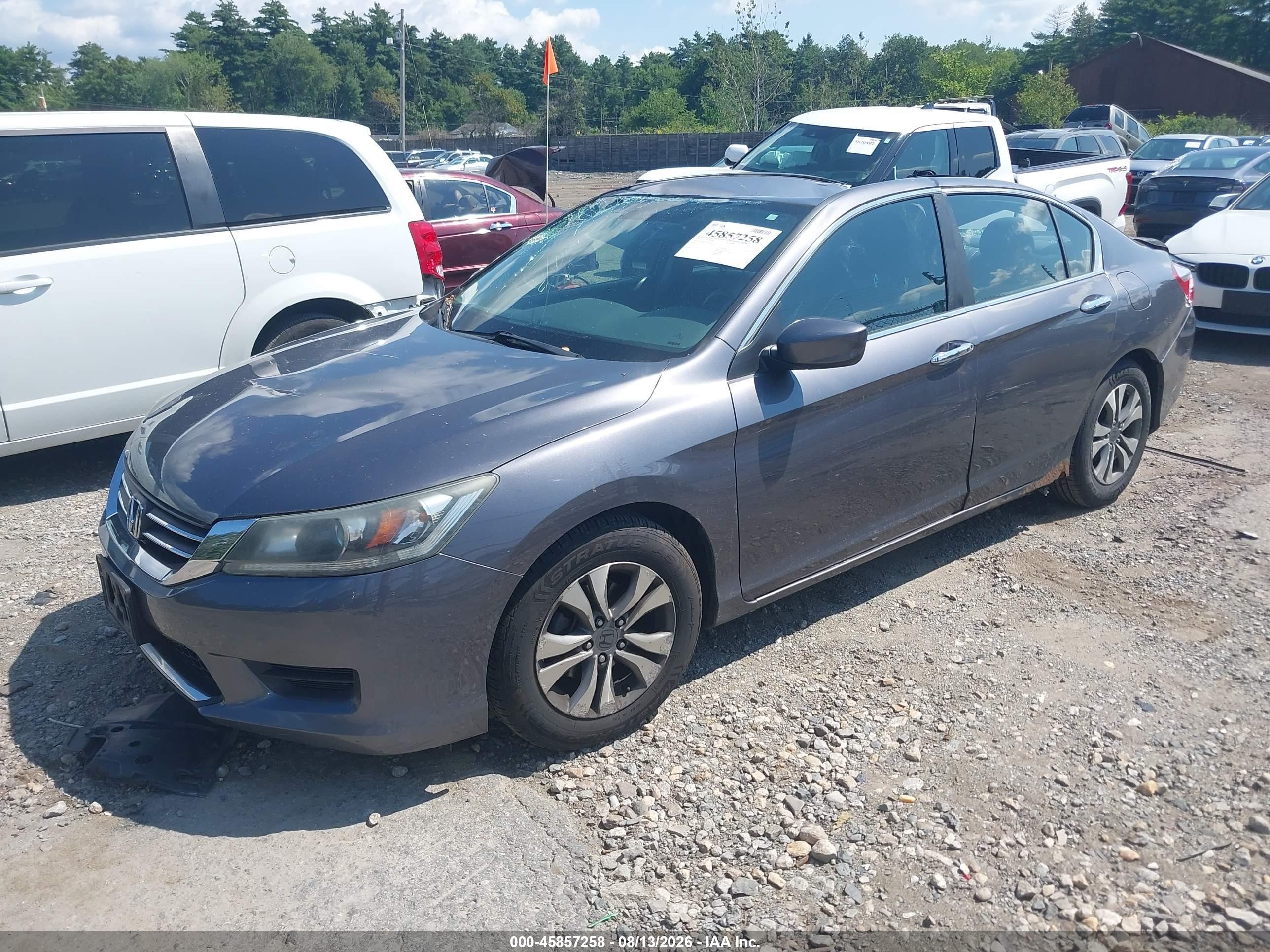 2014 Honda Accord Lx Gray vin: 1HGCR2F32EA020107