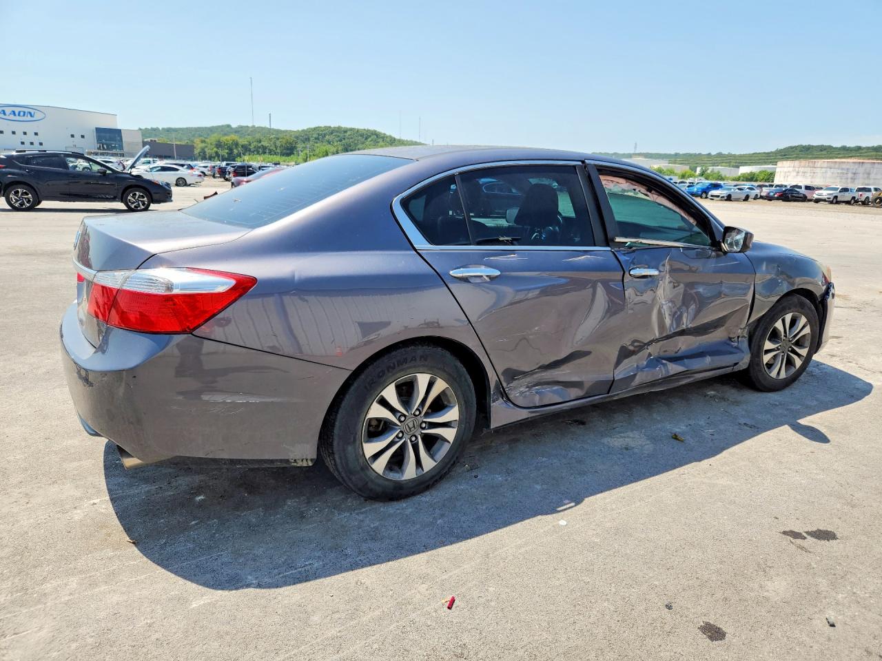 2014 Honda Accord Lx Gray vin: 1HGCR2F32EA035447