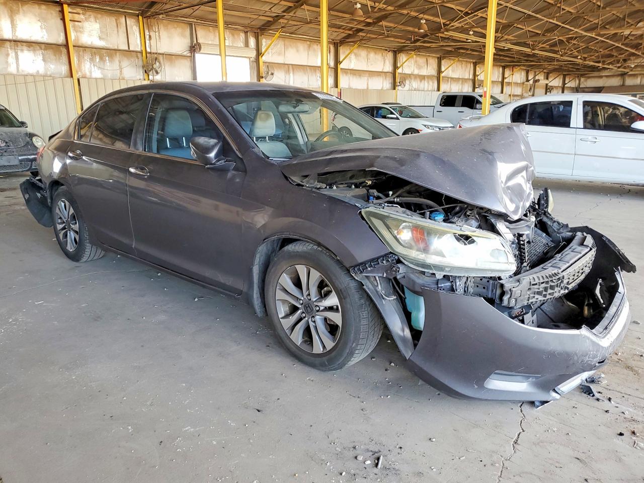 2014 Honda Accord Lx Gray vin: 1HGCR2F32EA044665