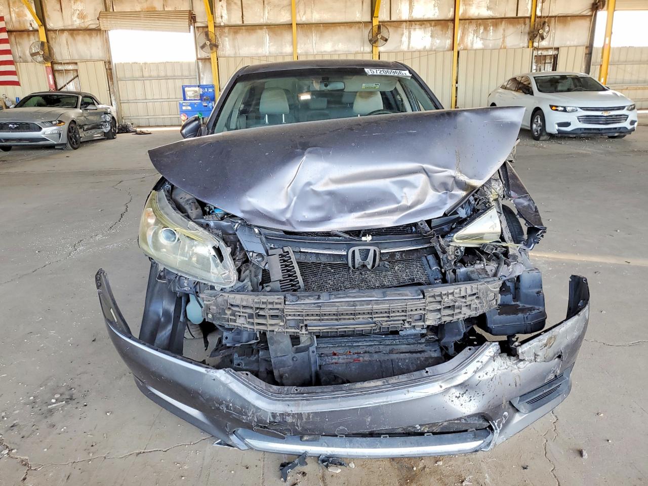 2014 Honda Accord Lx Gray vin: 1HGCR2F32EA044665