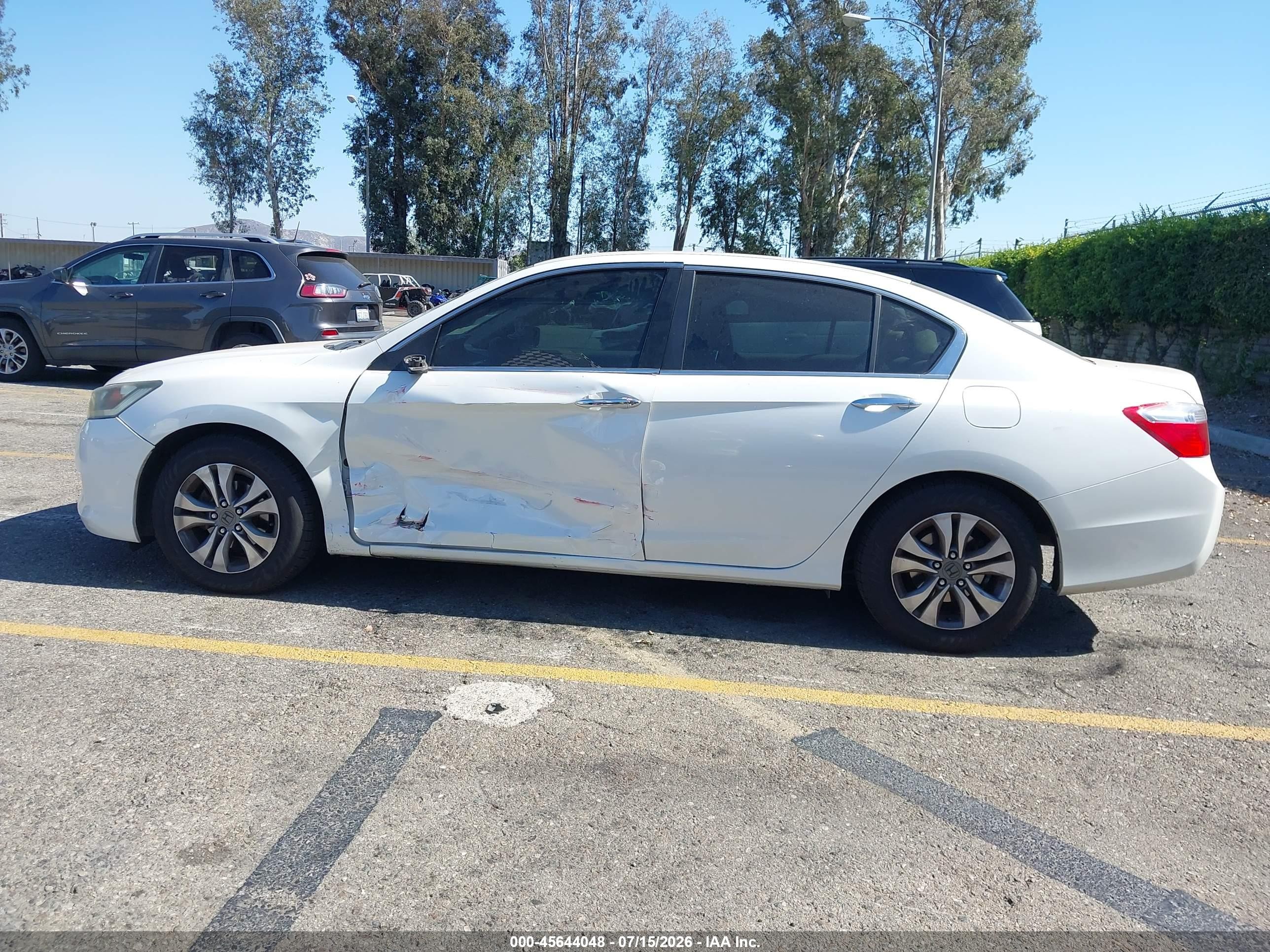 2014 Honda Accord Lx White vin: 1HGCR2F32EA063703