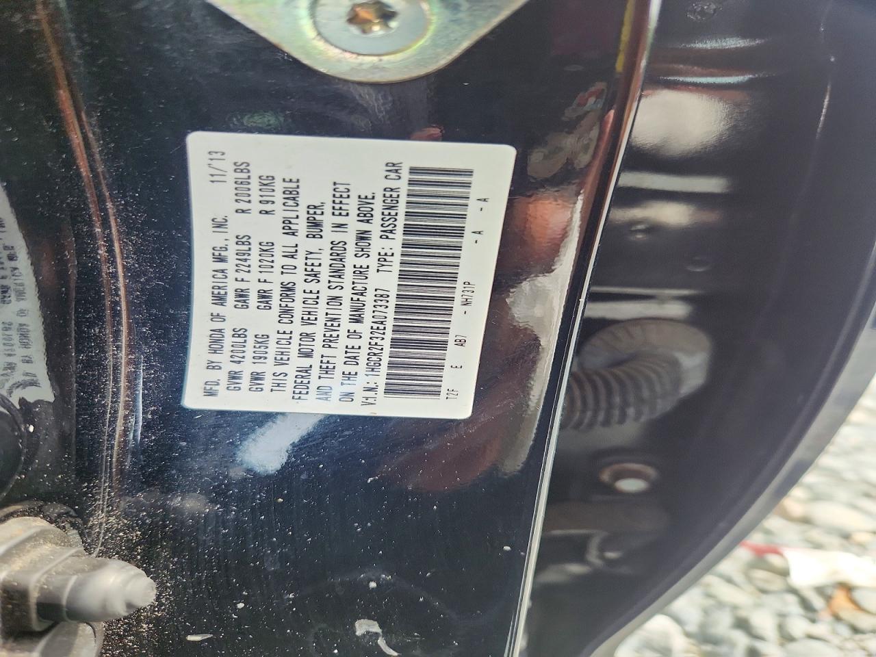 2014 Honda Accord Lx Black vin: 1HGCR2F32EA073387