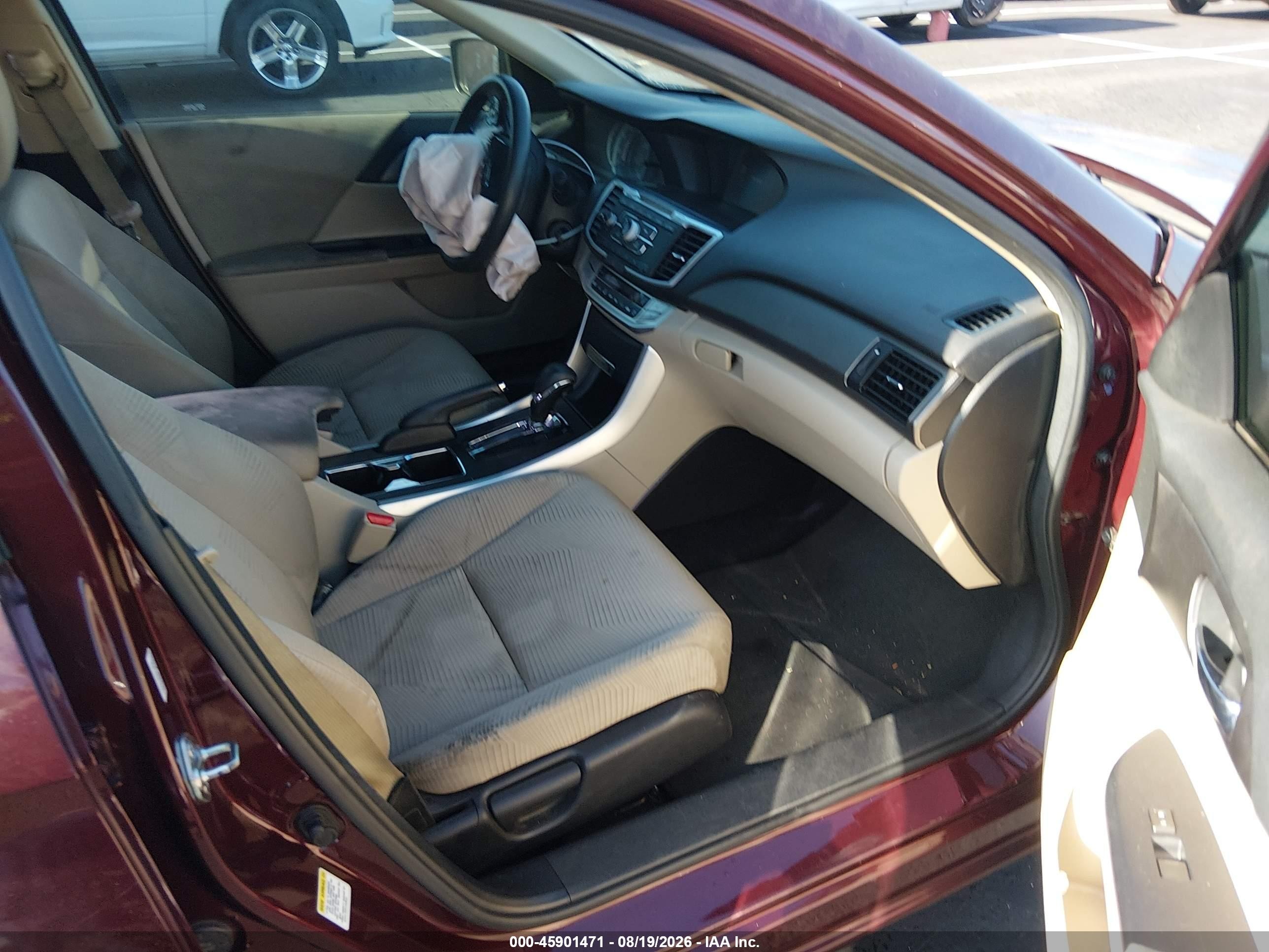 2014 Honda Accord Lx Burgundy vin: 1HGCR2F32EA085443