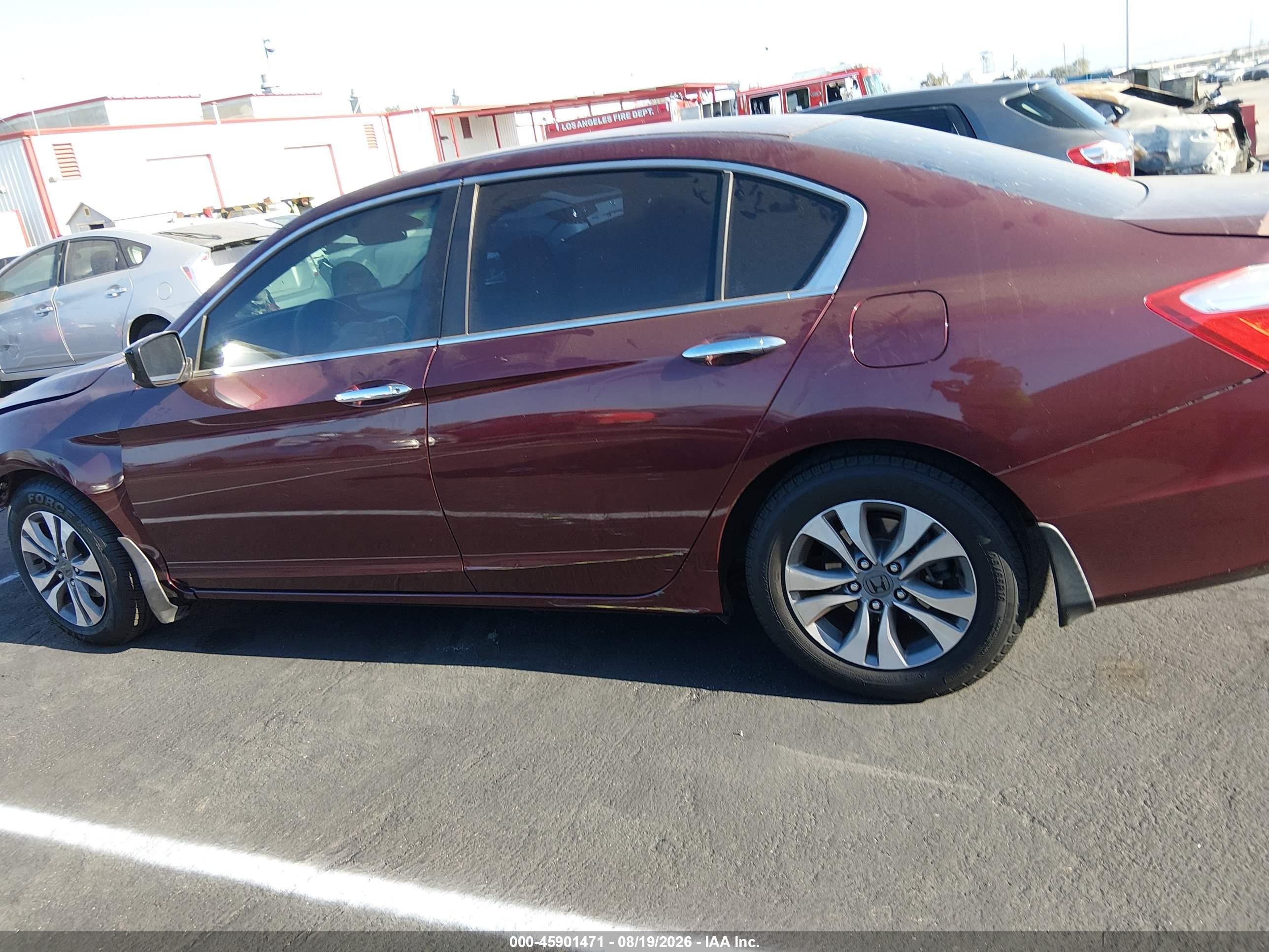 2014 Honda Accord Lx Burgundy vin: 1HGCR2F32EA085443