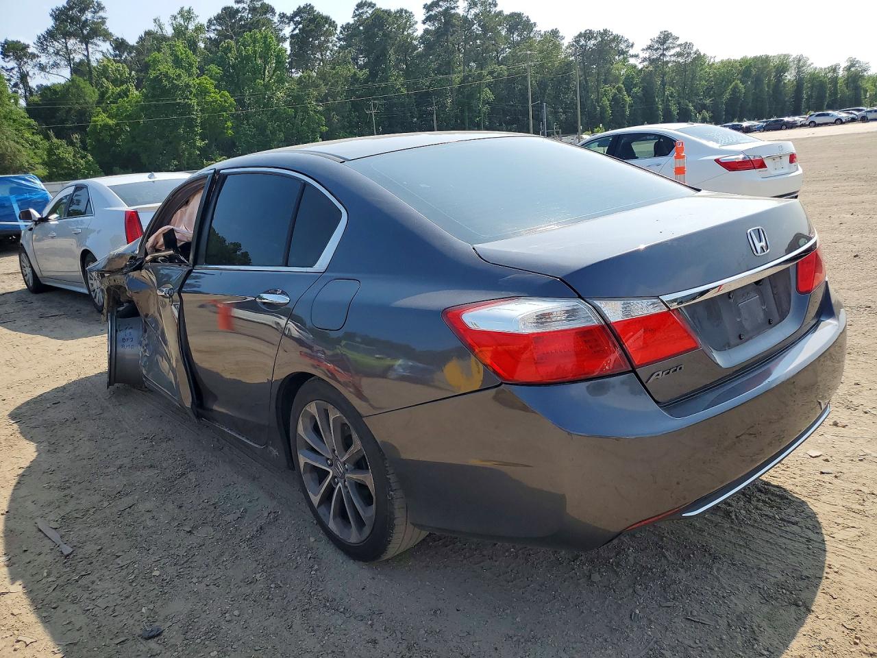2014 Honda Accord Lx Gray vin: 1HGCR2F32EA086995