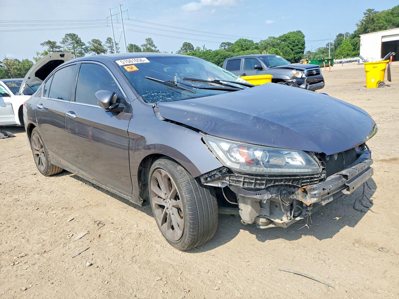 2014 Honda Accord Lx Gray vin: 1HGCR2F32EA086995