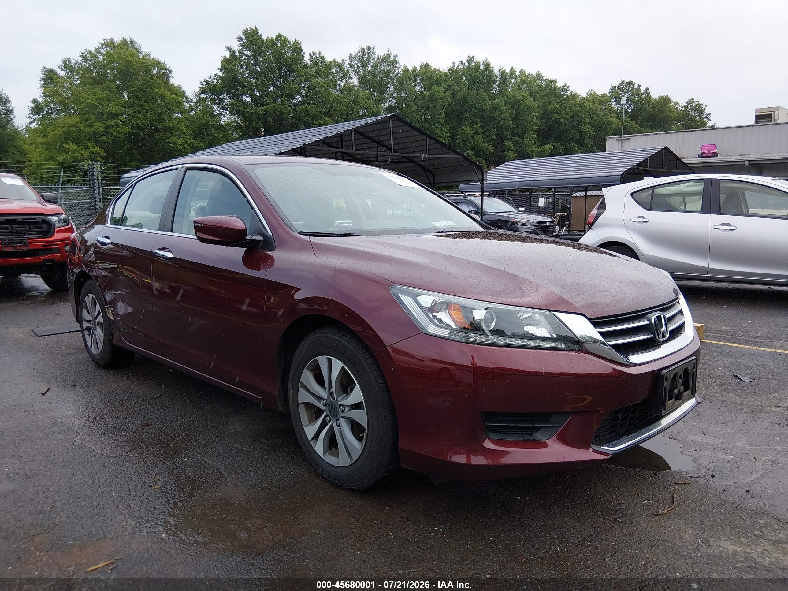 2014 Honda Accord Lx Burgundy vin: 1HGCR2F32EA094269
