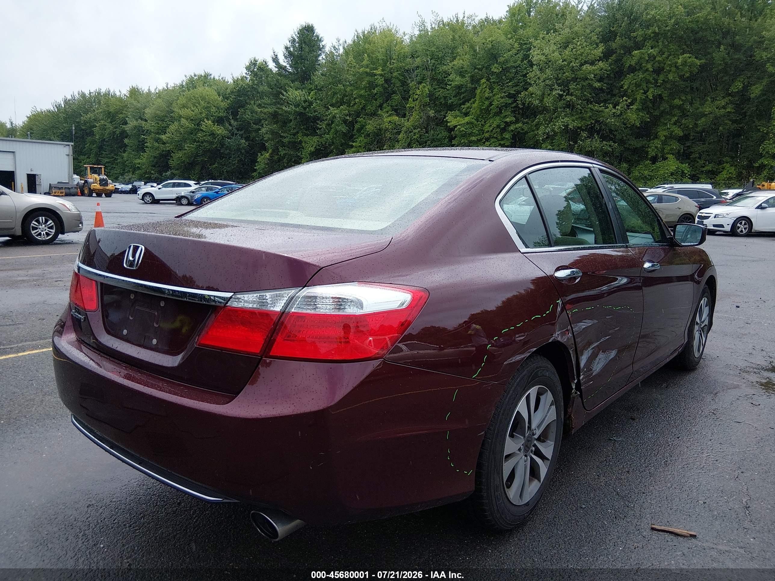 2014 Honda Accord Lx Burgundy vin: 1HGCR2F32EA094269