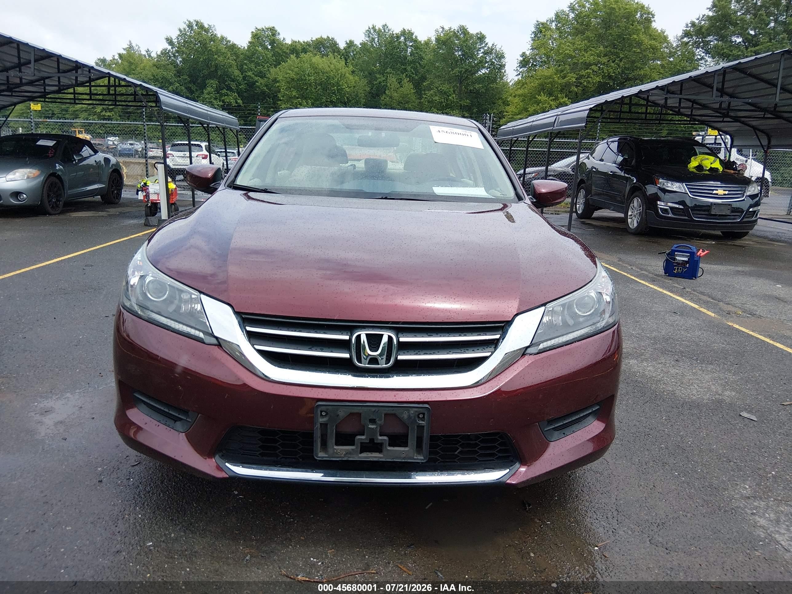 2014 Honda Accord Lx Burgundy vin: 1HGCR2F32EA094269