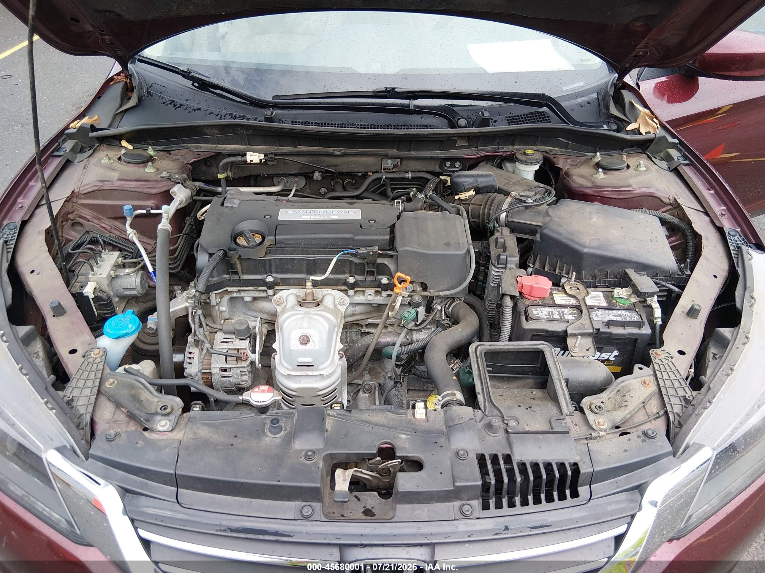 2014 Honda Accord Lx Burgundy vin: 1HGCR2F32EA094269