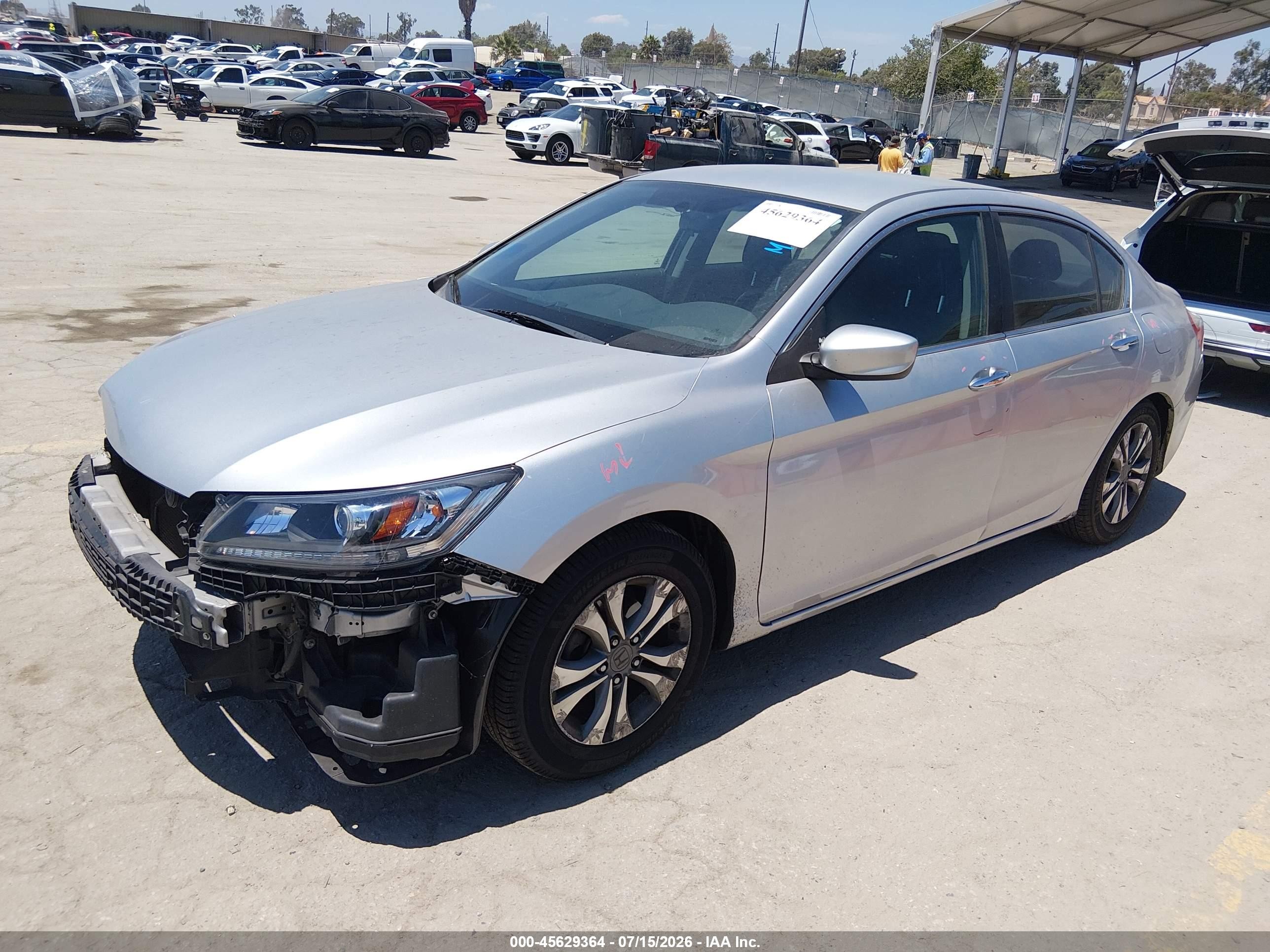 2014 Honda Accord Lx Silver vin: 1HGCR2F32EA112348