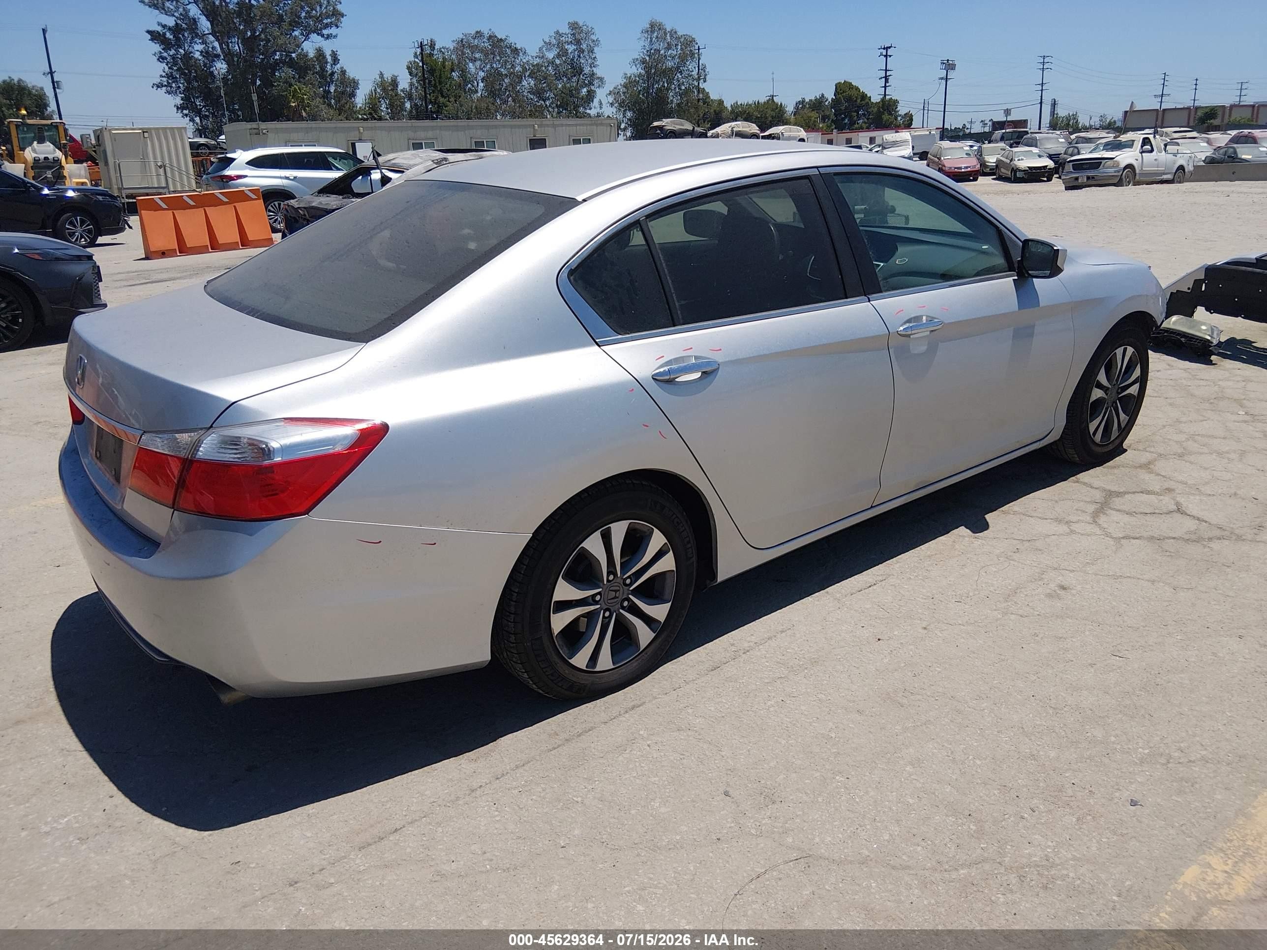 2014 Honda Accord Lx Silver vin: 1HGCR2F32EA112348