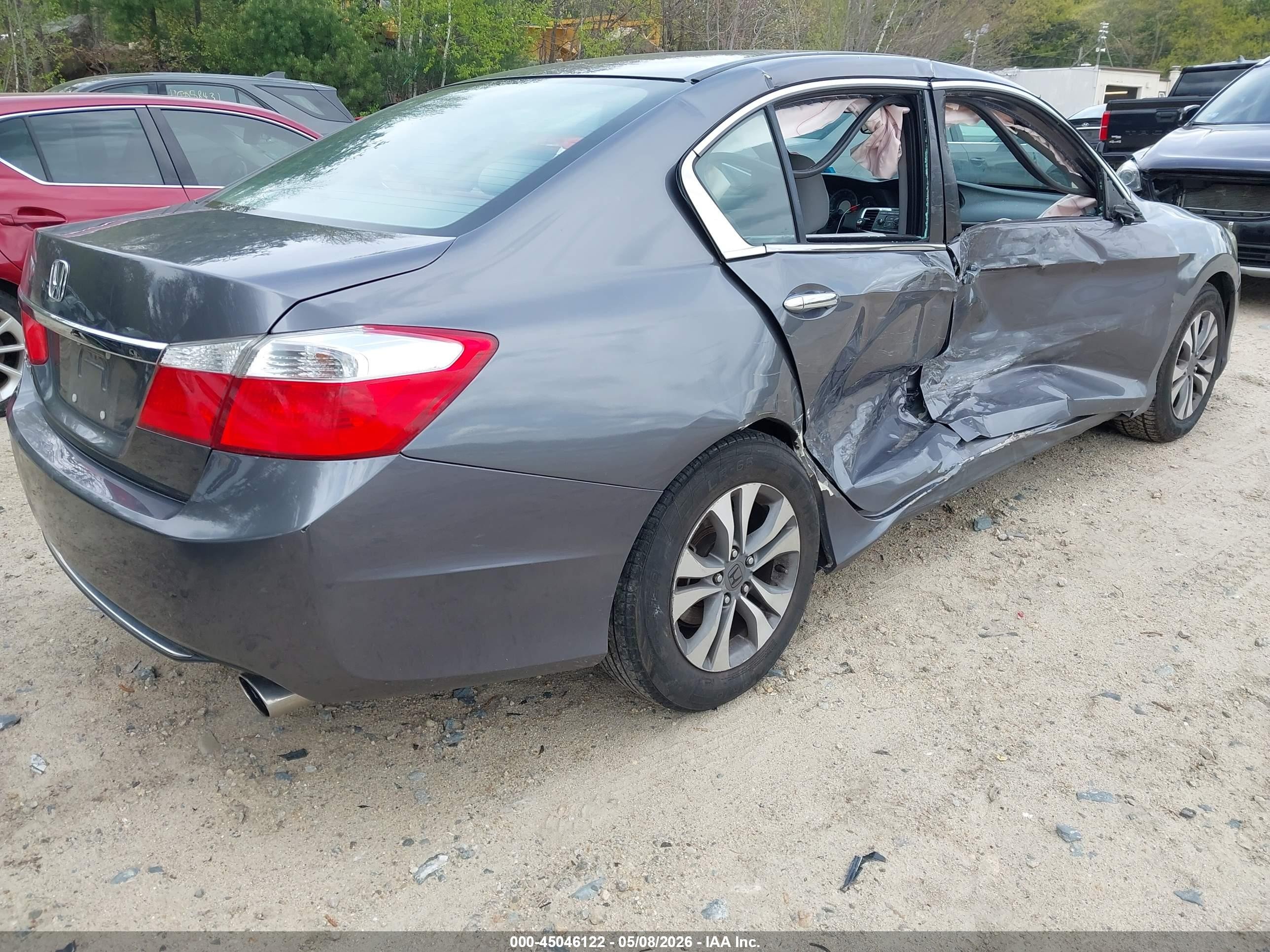 2014 Honda Accord Lx Gray vin: 1HGCR2F32EA149884