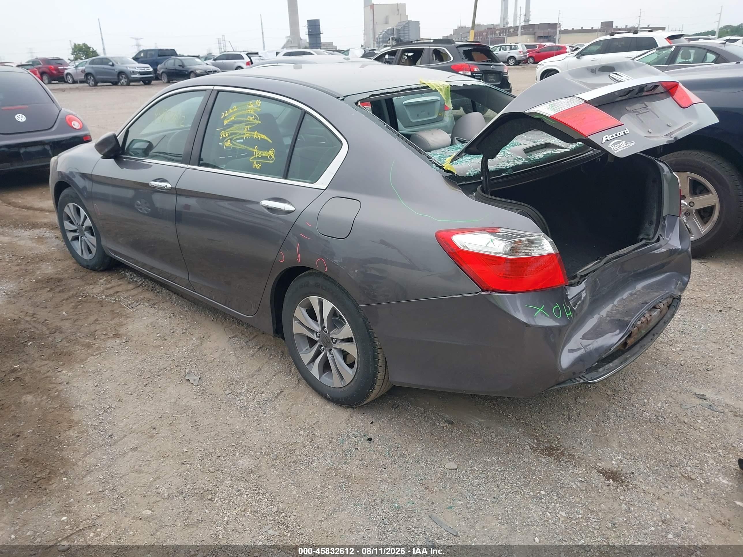 2014 Honda Accord Lx Gray vin: 1HGCR2F32EA158889