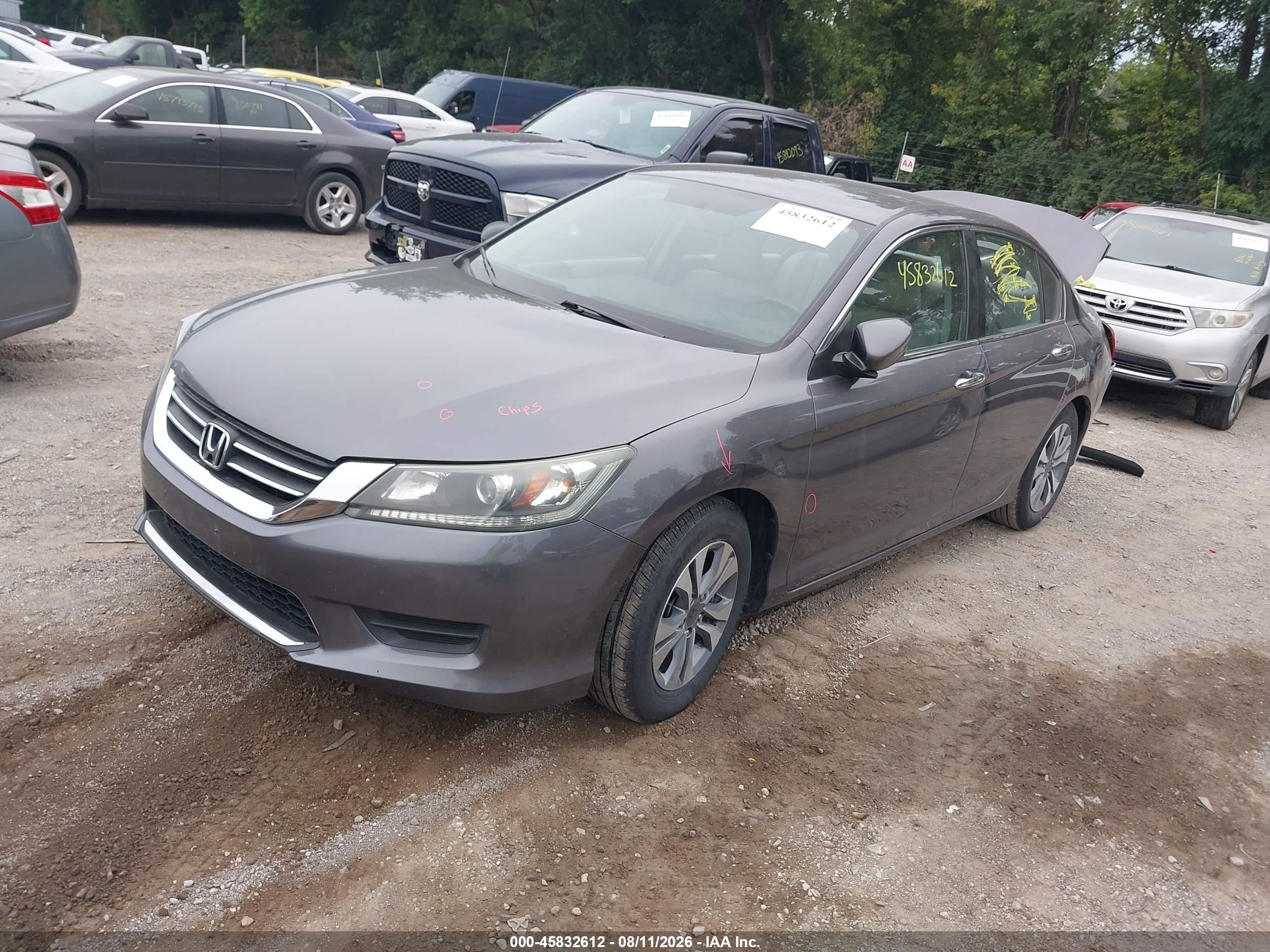 2014 Honda Accord Lx Gray vin: 1HGCR2F32EA158889