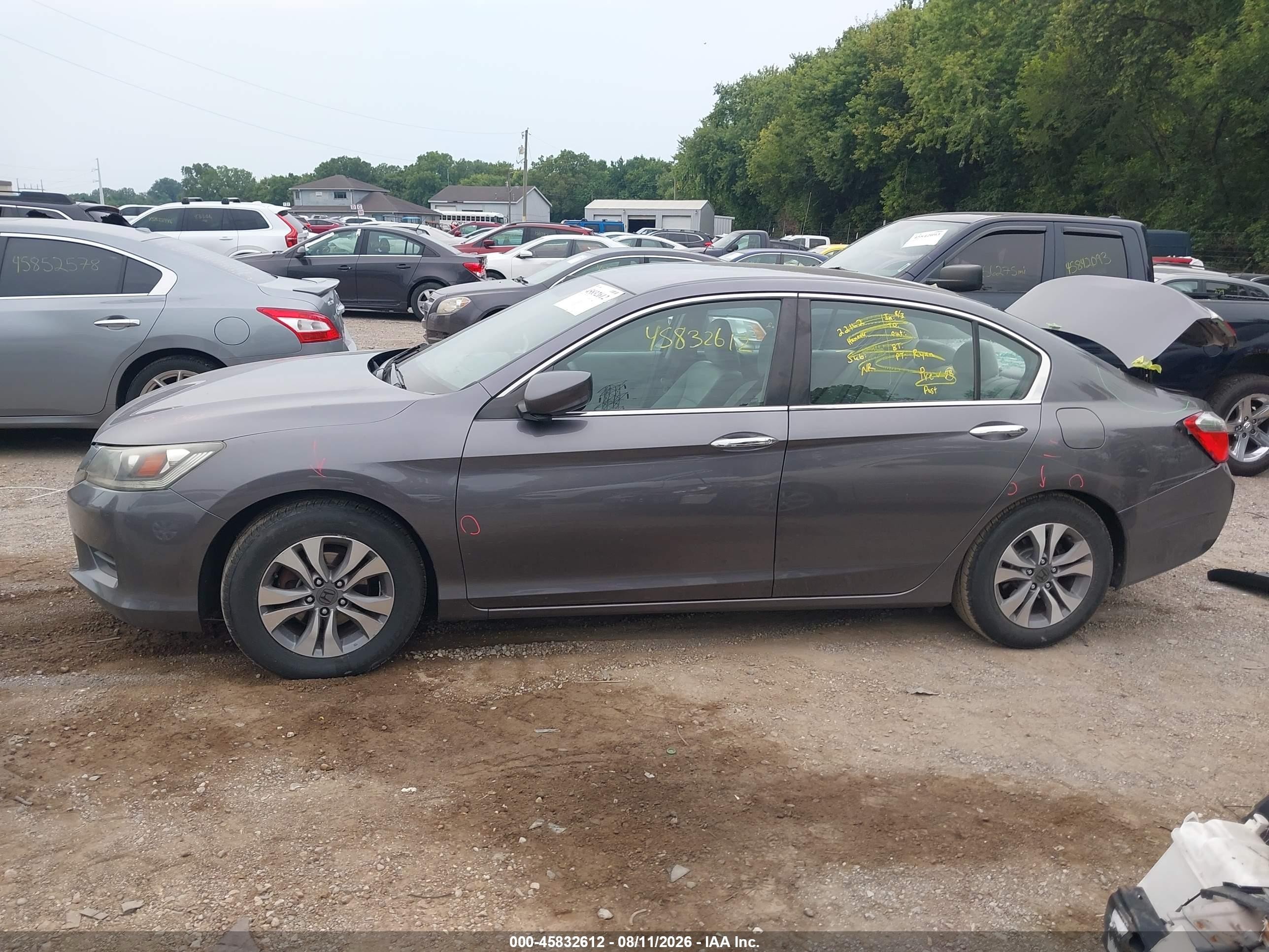 2014 Honda Accord Lx Gray vin: 1HGCR2F32EA158889