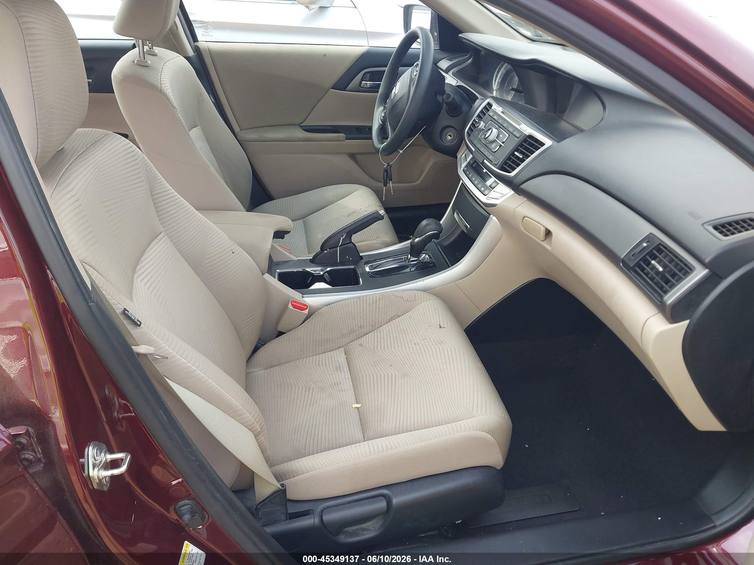 2014 Honda Accord Lx Maroon vin: 1HGCR2F32EA220307