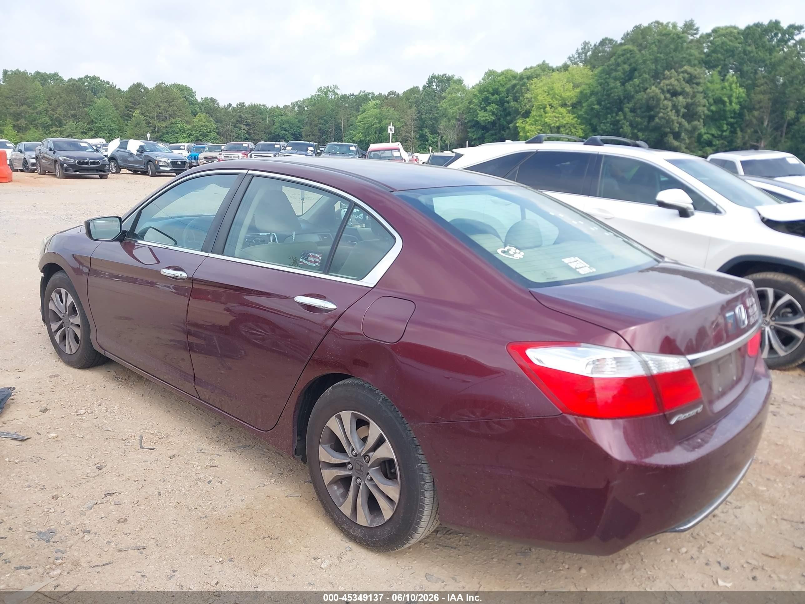 2014 Honda Accord Lx Maroon vin: 1HGCR2F32EA220307