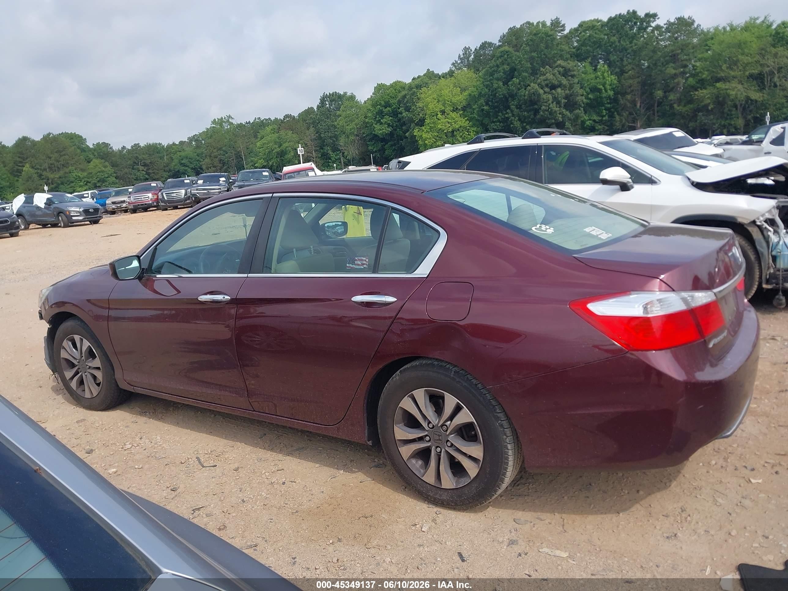 2014 Honda Accord Lx Maroon vin: 1HGCR2F32EA220307