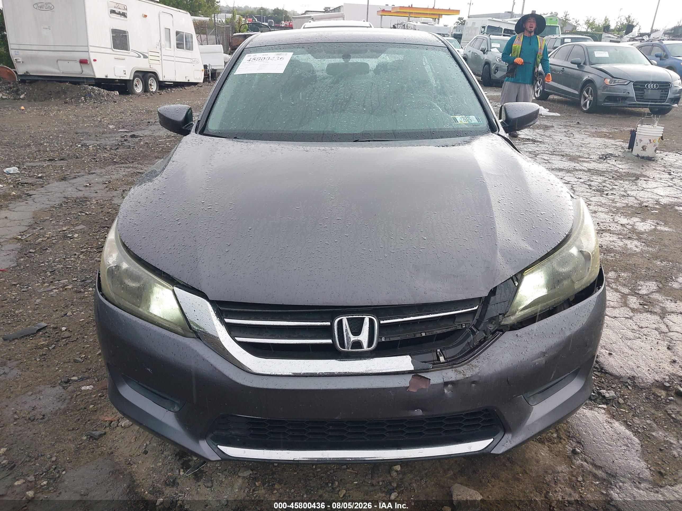 2014 Honda Accord Lx Gray vin: 1HGCR2F32EA225443