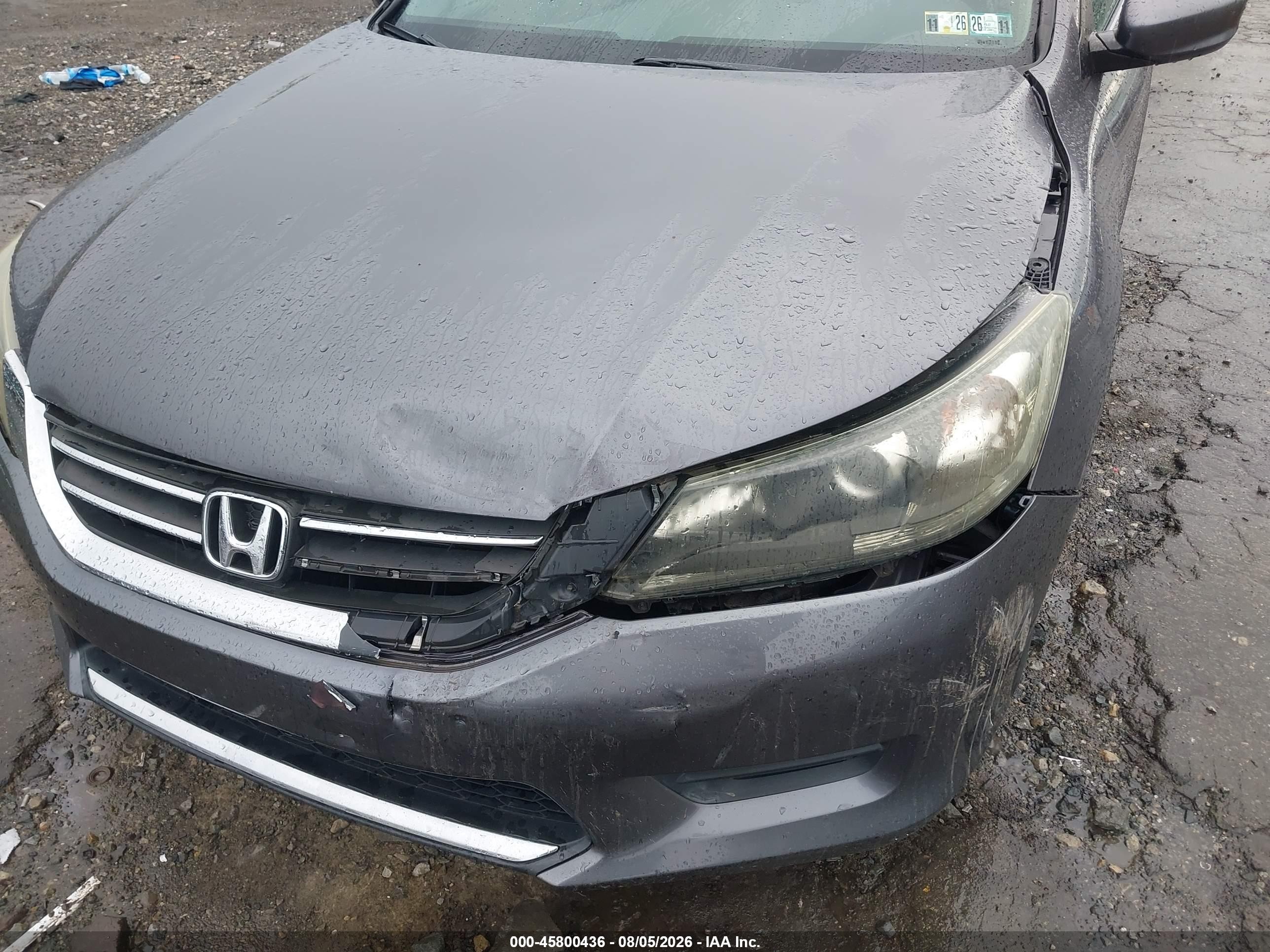 2014 Honda Accord Lx Gray vin: 1HGCR2F32EA225443