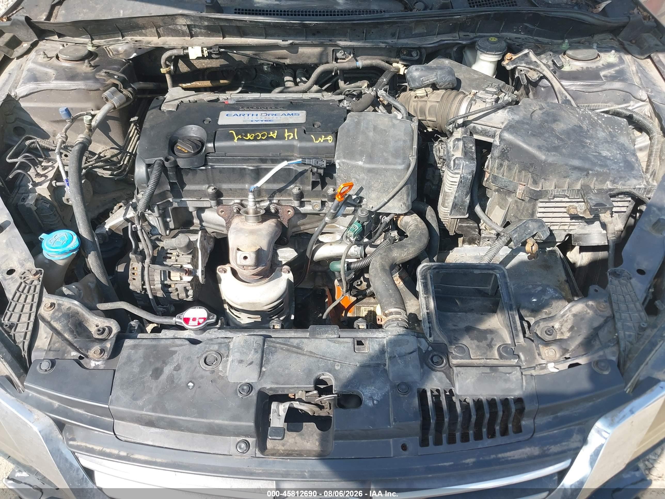 2014 Honda Accord Lx Gray vin: 1HGCR2F32EA265649