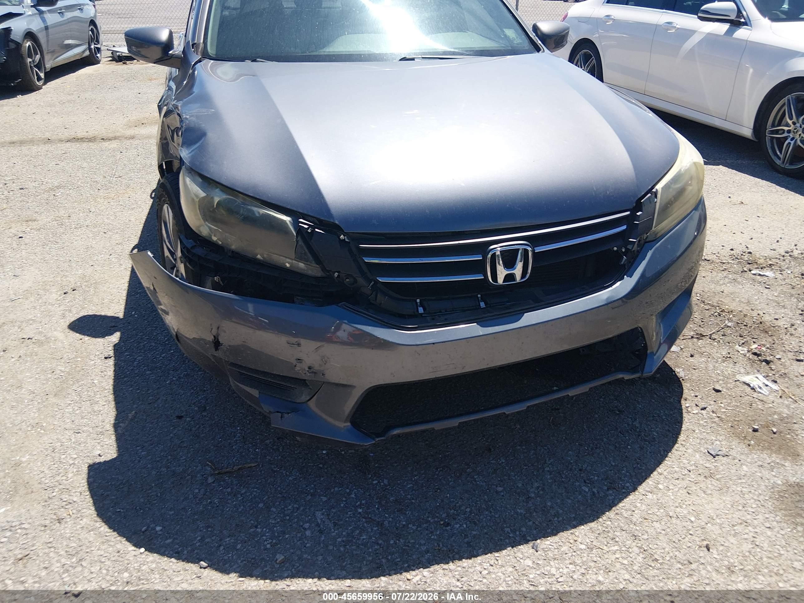 2014 Honda Accord Lx Gray vin: 1HGCR2F32EA273928
