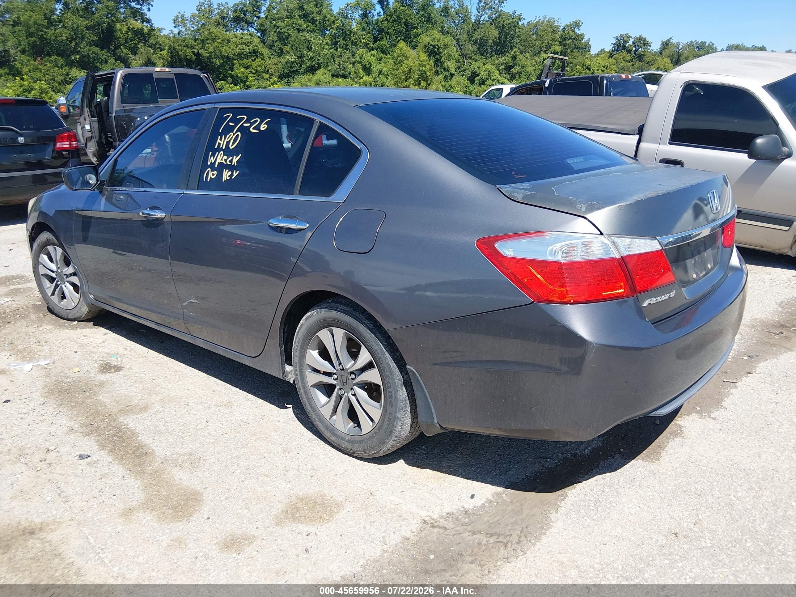 2014 Honda Accord Lx Gray vin: 1HGCR2F32EA273928