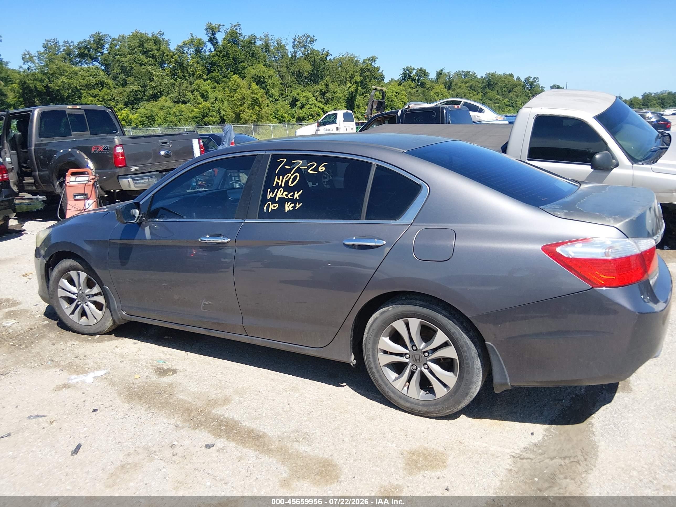 2014 Honda Accord Lx Gray vin: 1HGCR2F32EA273928