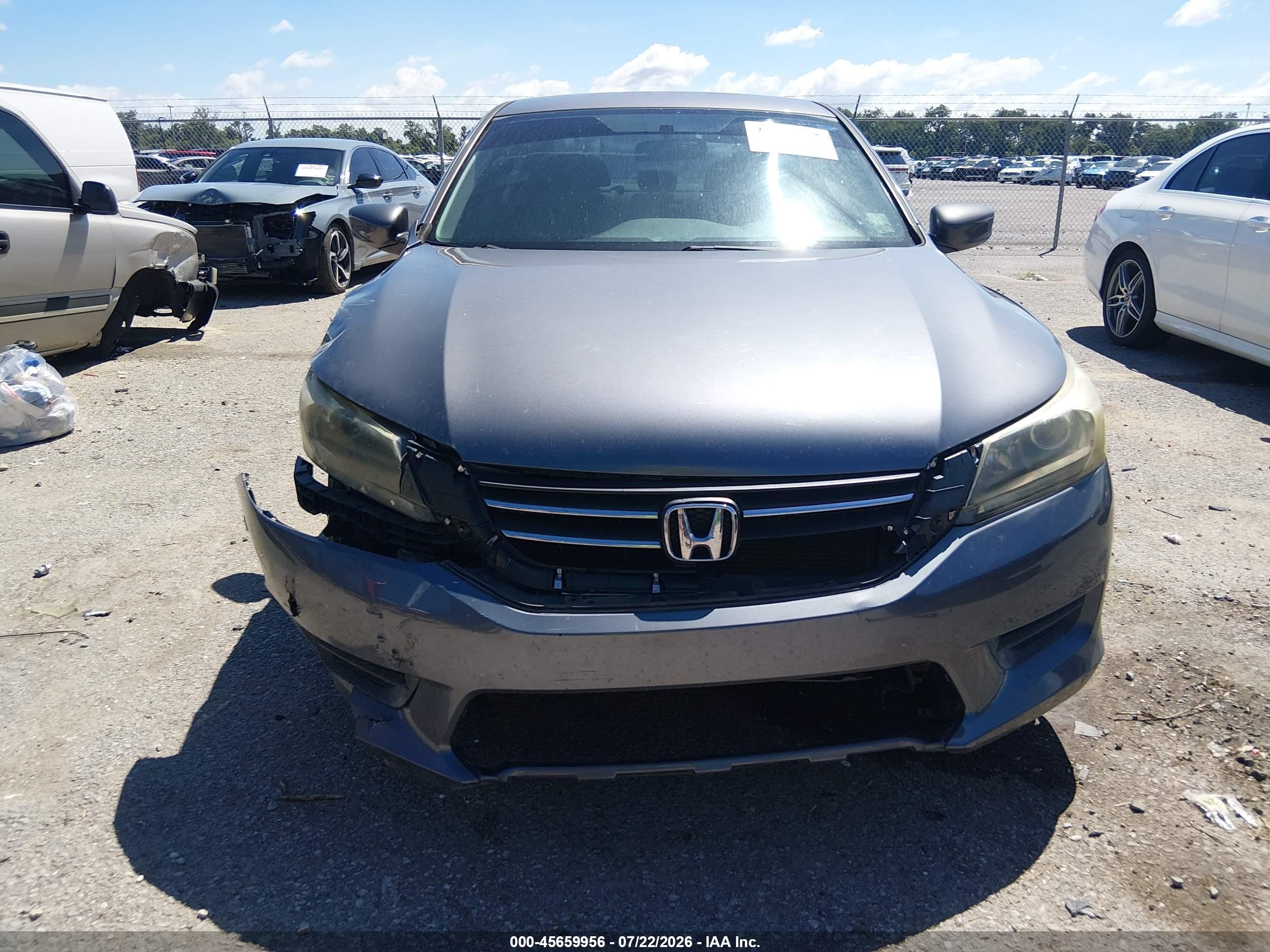 2014 Honda Accord Lx Gray vin: 1HGCR2F32EA273928
