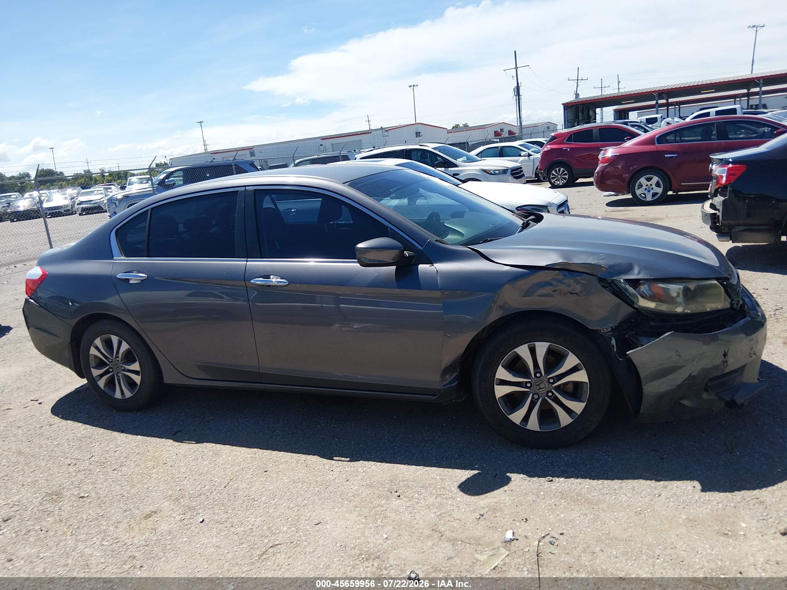 2014 Honda Accord Lx Gray vin: 1HGCR2F32EA273928