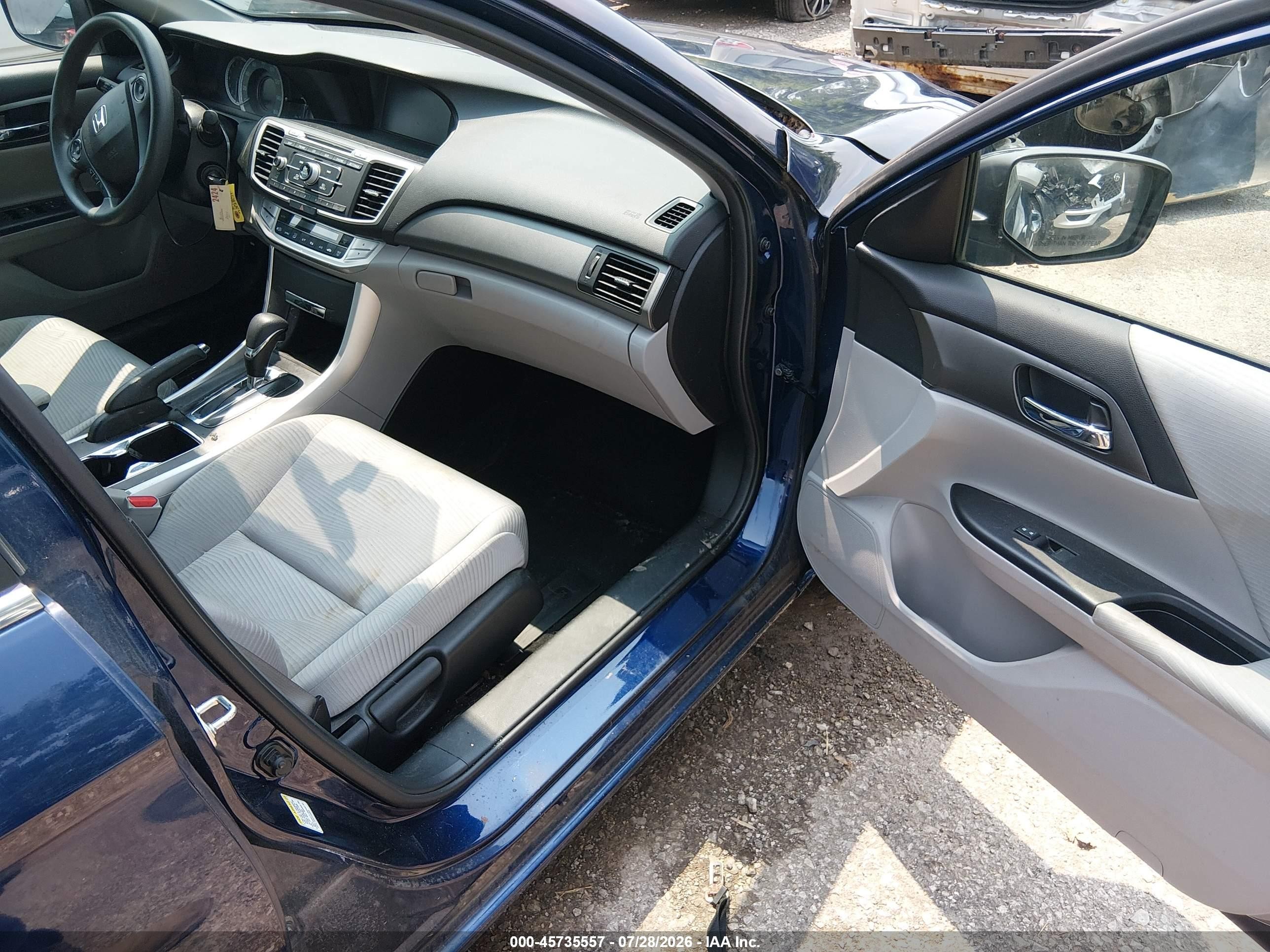 2014 Honda Accord Lx Blue vin: 1HGCR2F32EA283407