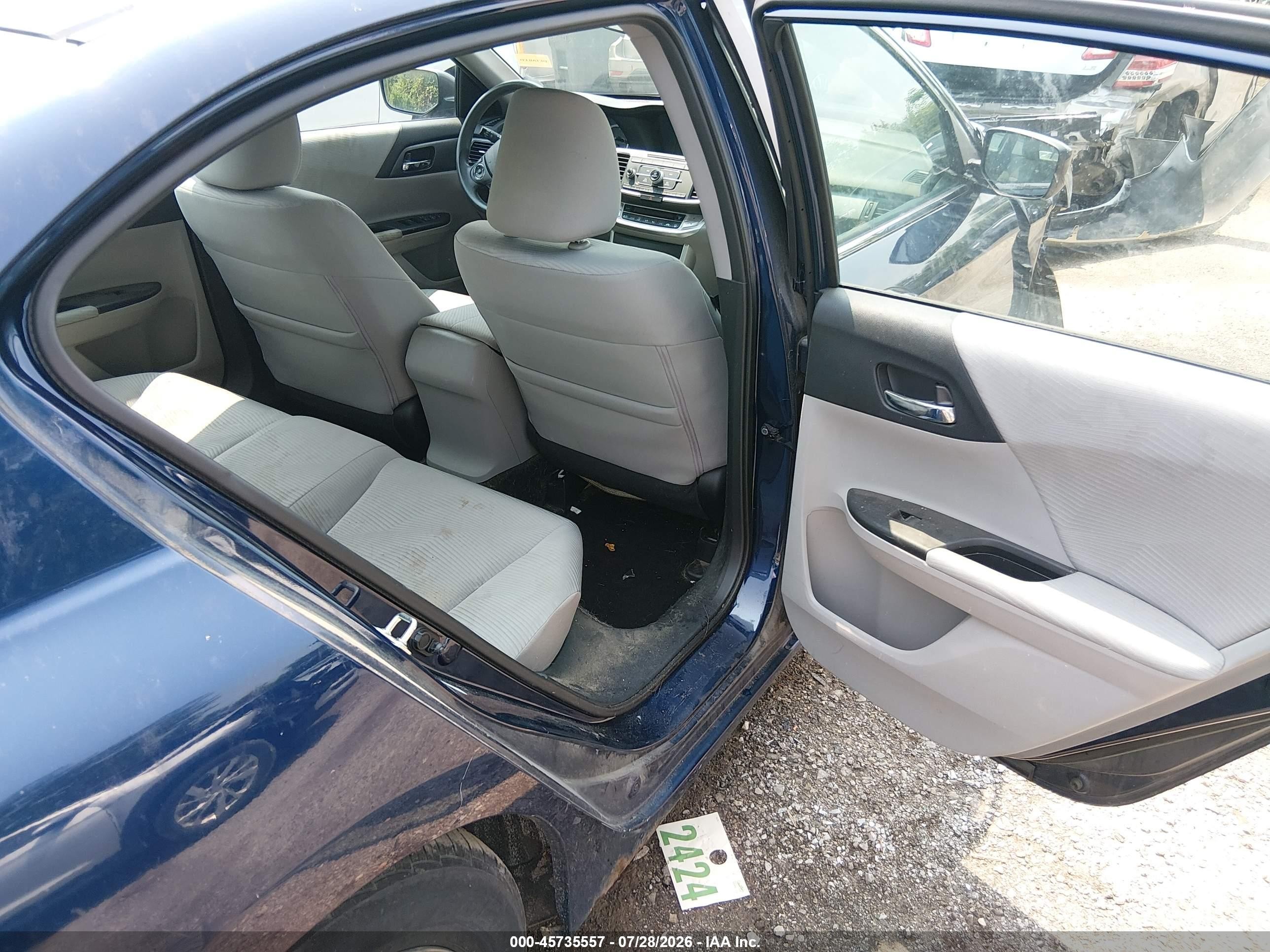 2014 Honda Accord Lx Blue vin: 1HGCR2F32EA283407