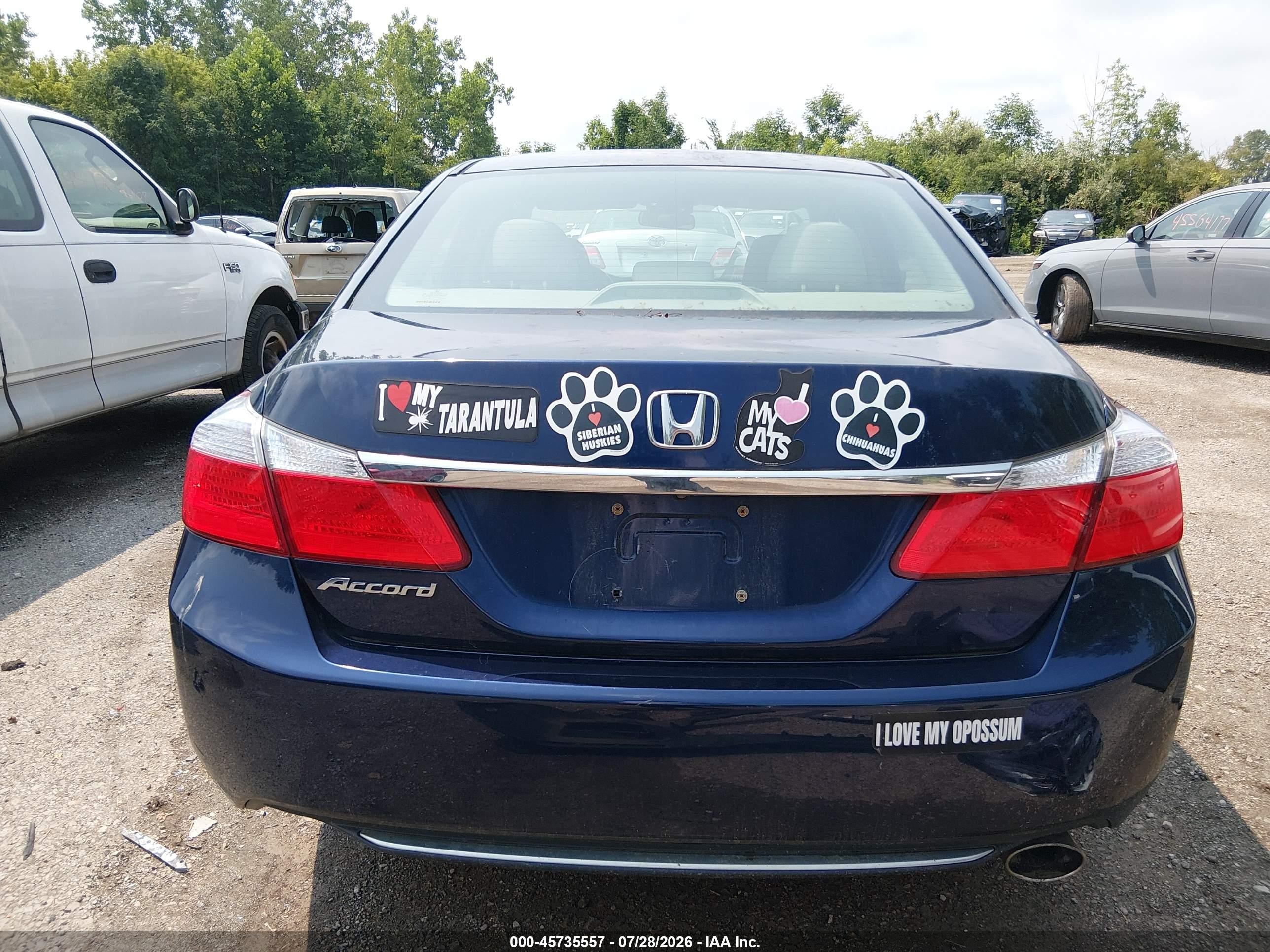 2014 Honda Accord Lx Blue vin: 1HGCR2F32EA283407