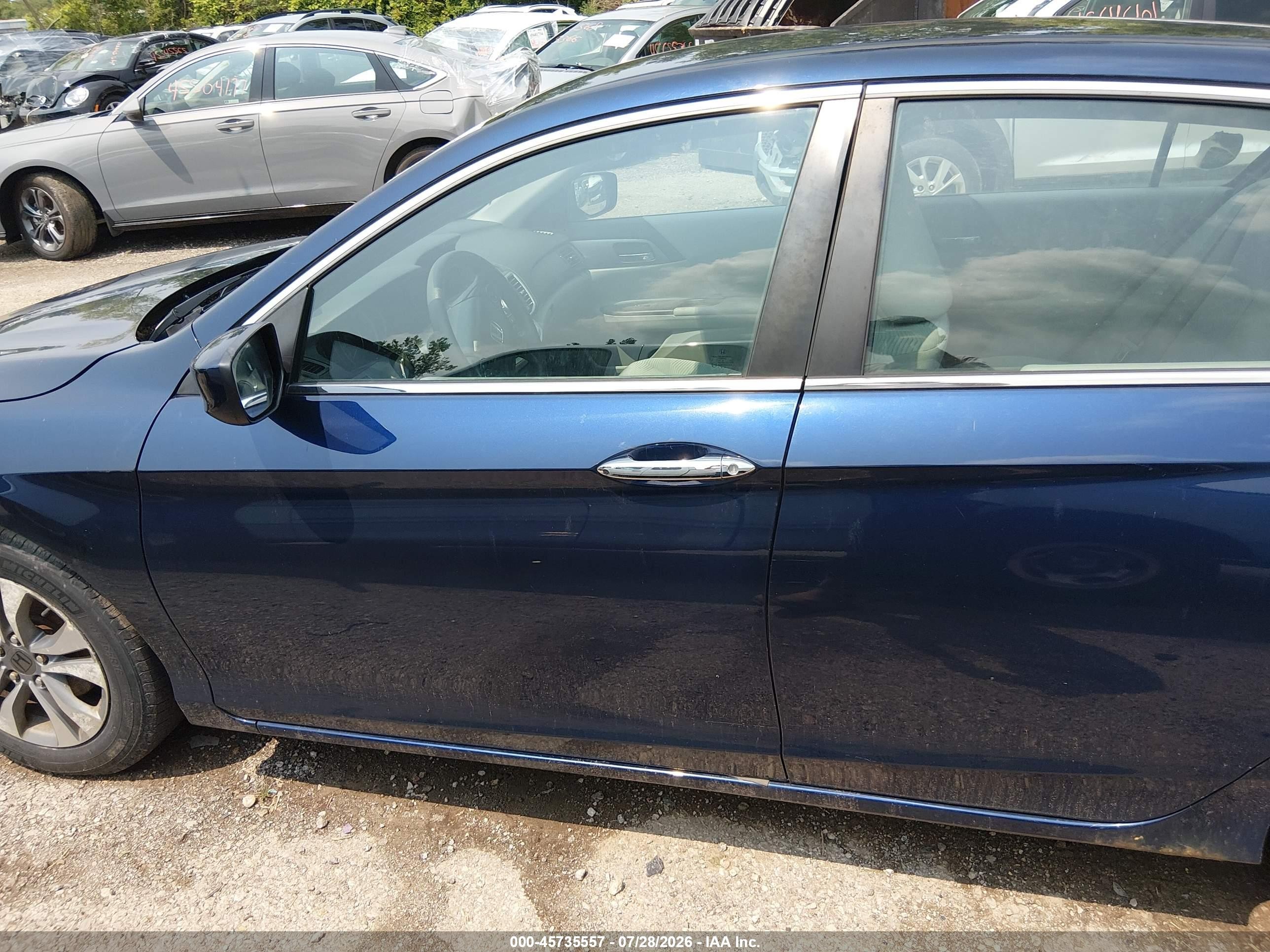 2014 Honda Accord Lx Blue vin: 1HGCR2F32EA283407