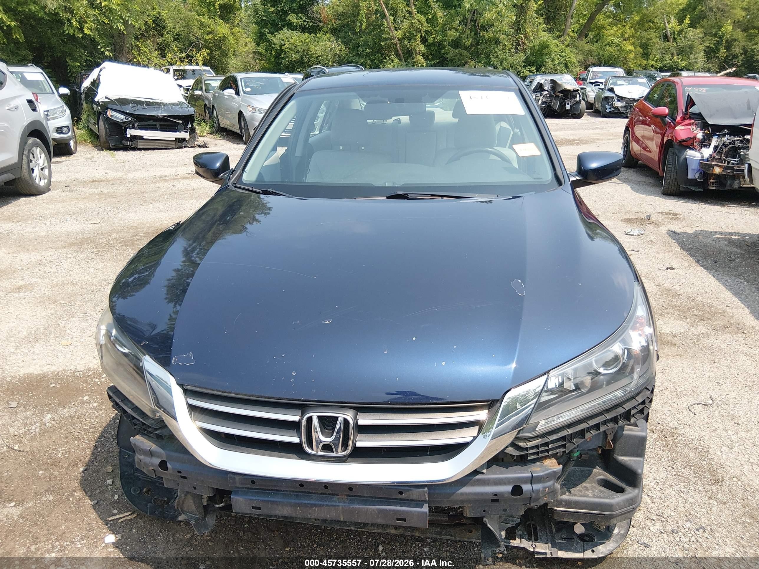 2014 Honda Accord Lx Blue vin: 1HGCR2F32EA283407