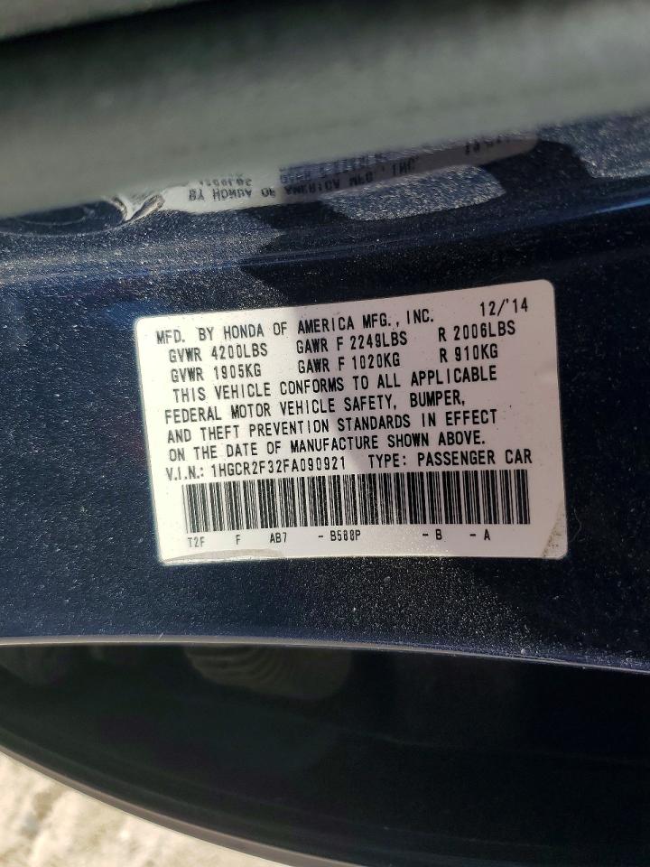 2015 Honda Accord Lx Синий vin: 1HGCR2F32FA090921