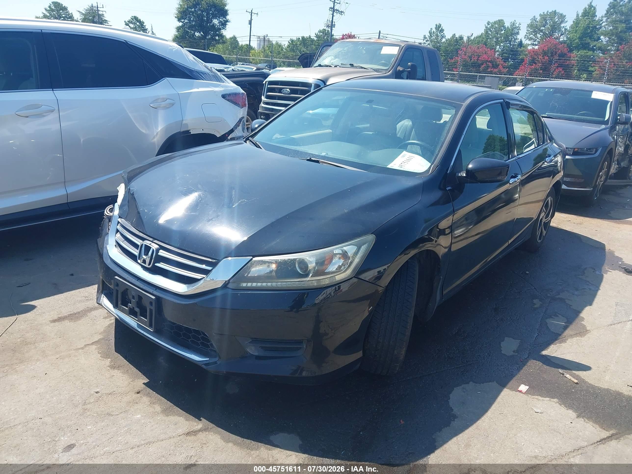 2015 Honda Accord Lx Black vin: 1HGCR2F32FA176195
