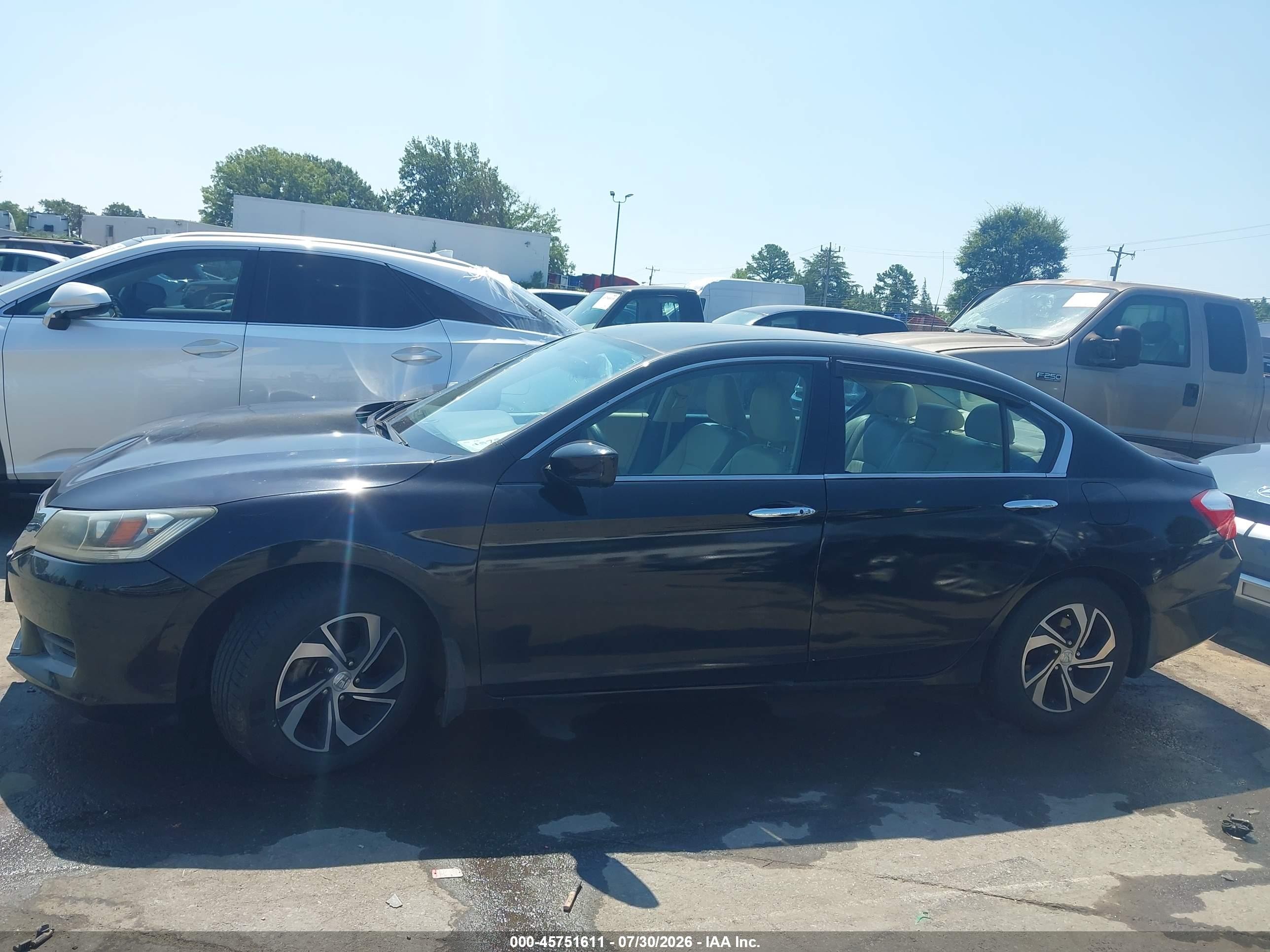 2015 Honda Accord Lx Black vin: 1HGCR2F32FA176195
