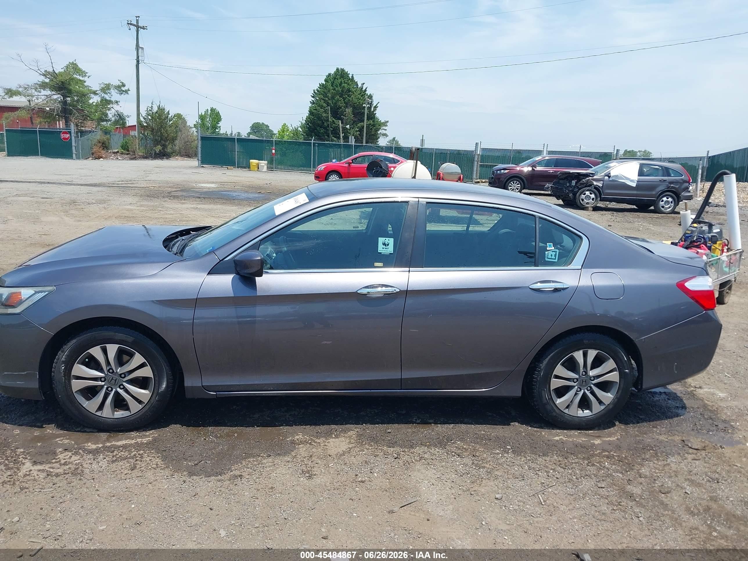 2015 Honda Accord Lx Gray vin: 1HGCR2F32FA200690