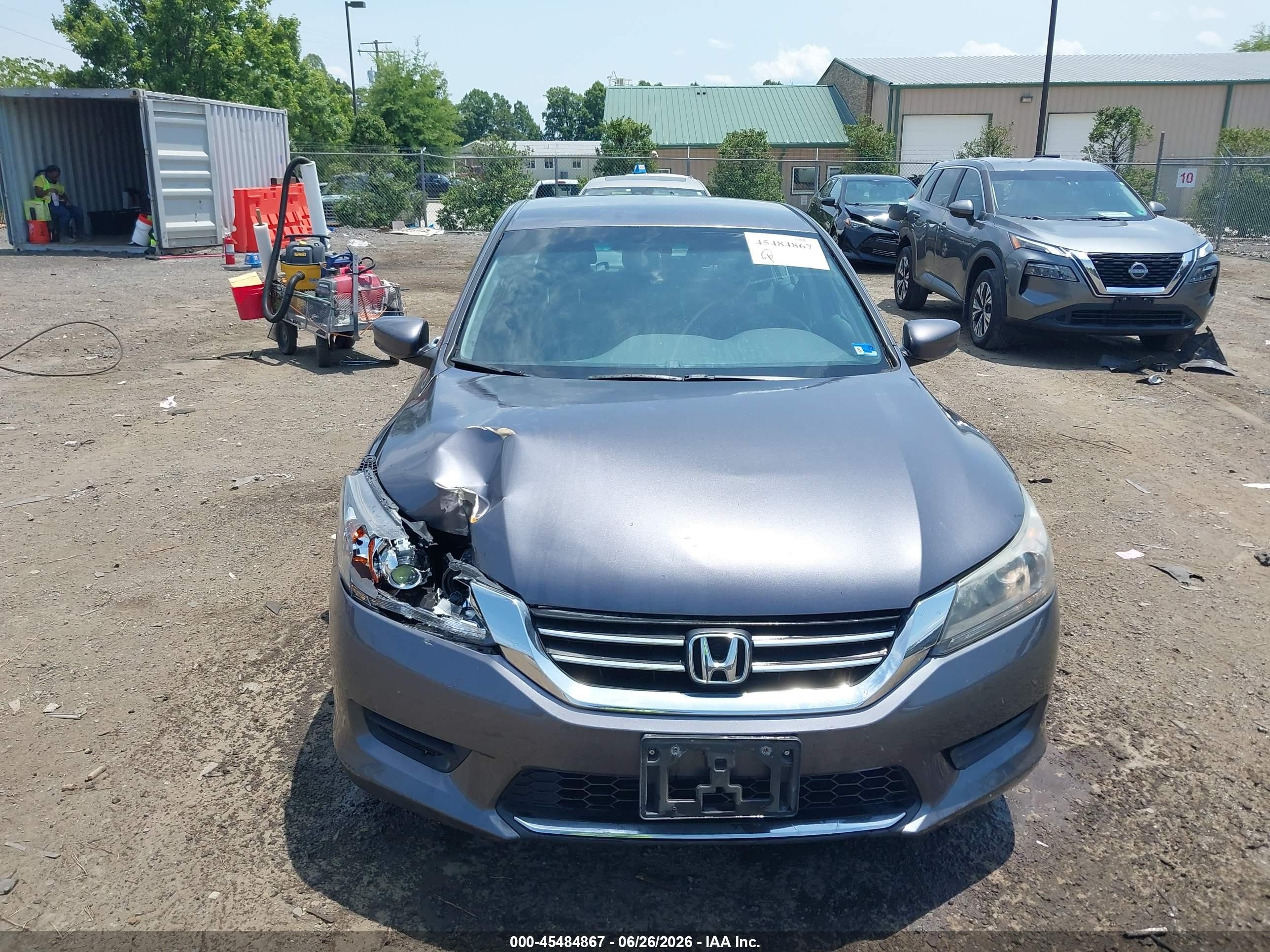 2015 Honda Accord Lx Gray vin: 1HGCR2F32FA200690