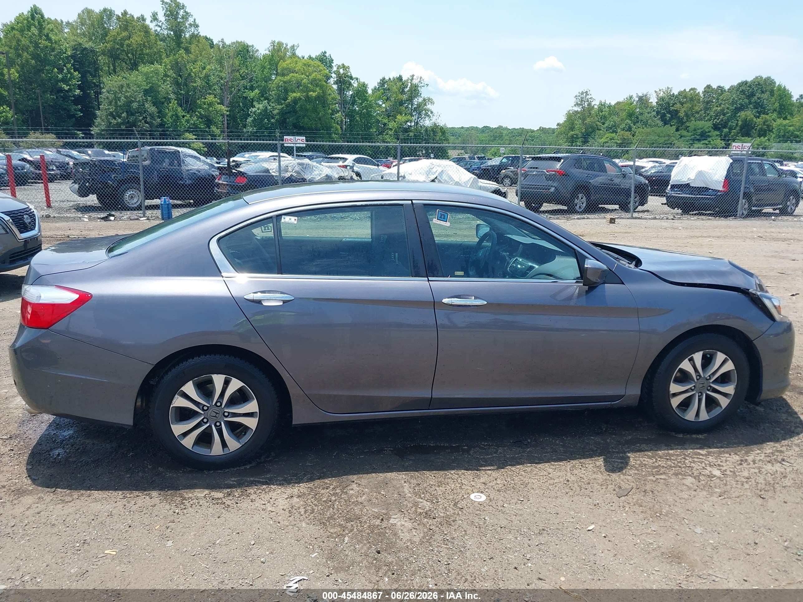 2015 Honda Accord Lx Gray vin: 1HGCR2F32FA200690