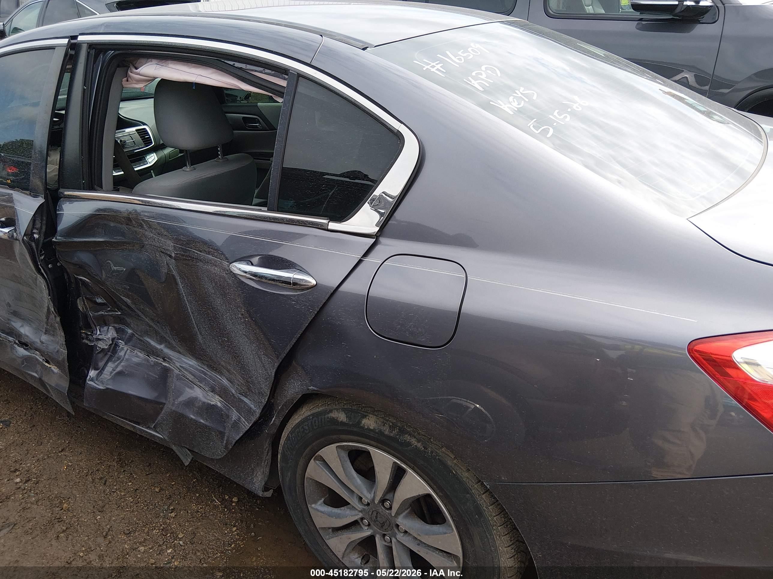 2015 Honda Accord Lx Gray vin: 1HGCR2F32FA231163